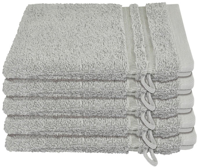 Image of Schiesser Waschhandschuh »Schiesser Frottier-Set Milano, 5x Stück«, (5 tlg.), mit Webbordüre bei Ackermann Versand Schweiz