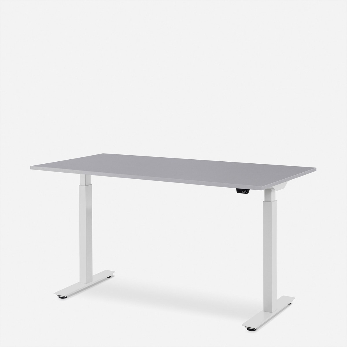   »WRK21 Schreibtisch Smart 120 x 80 cm, Höhenverstellbar, Grau Uni / Weiss« ()