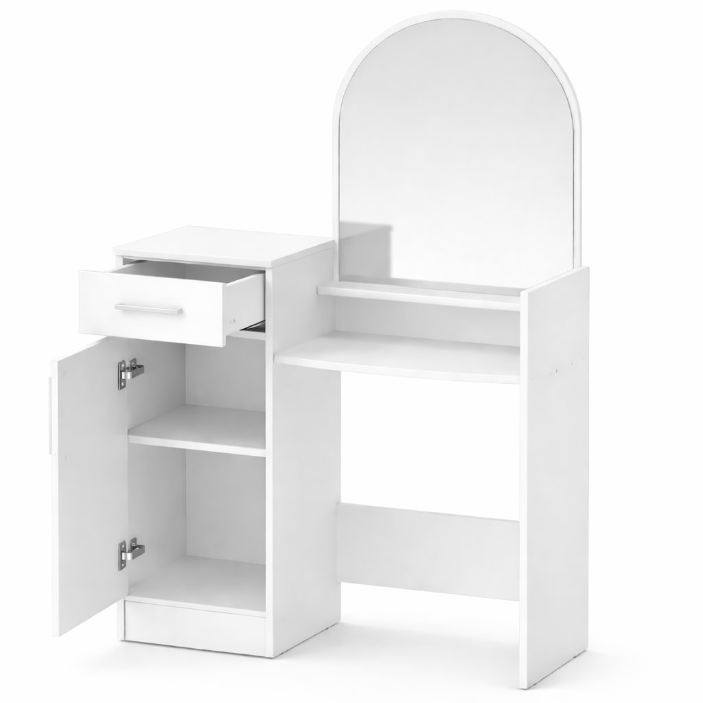 GOODproduct Coiffeuse »Trympo 1, Kosmetiktisch, Frisiertisch, Schminkkommode, Toilettentisch« Schminktisch mit Spiegel und Stauraum (1 Schublade, 1 Tür)