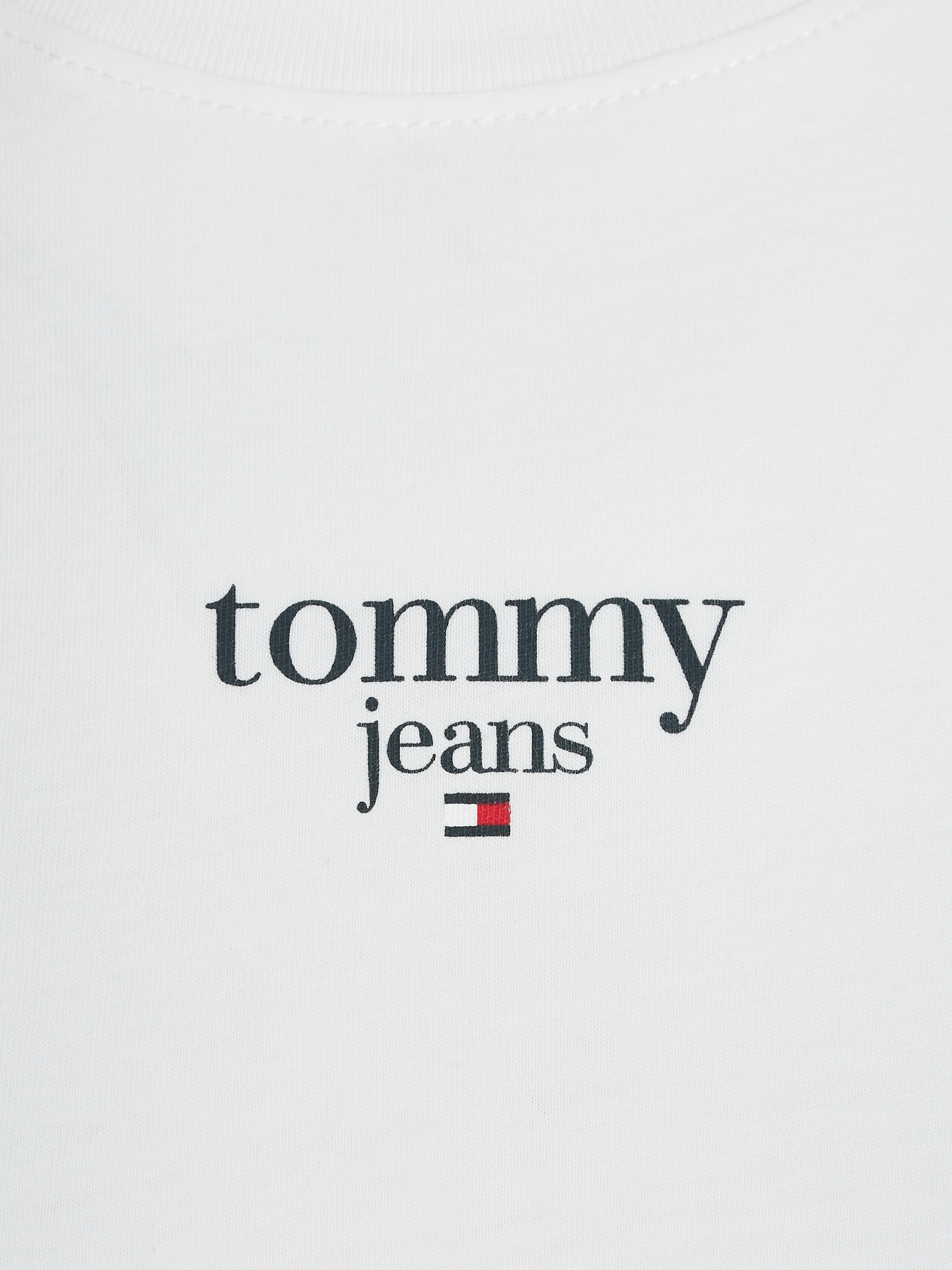 Tommy Jeans Rundhalsshirt »TJW SLIM ESSENTIAL LOGO 1 SS EXT«, mit Tommy Jeans Logoschriftzug, Rundhals