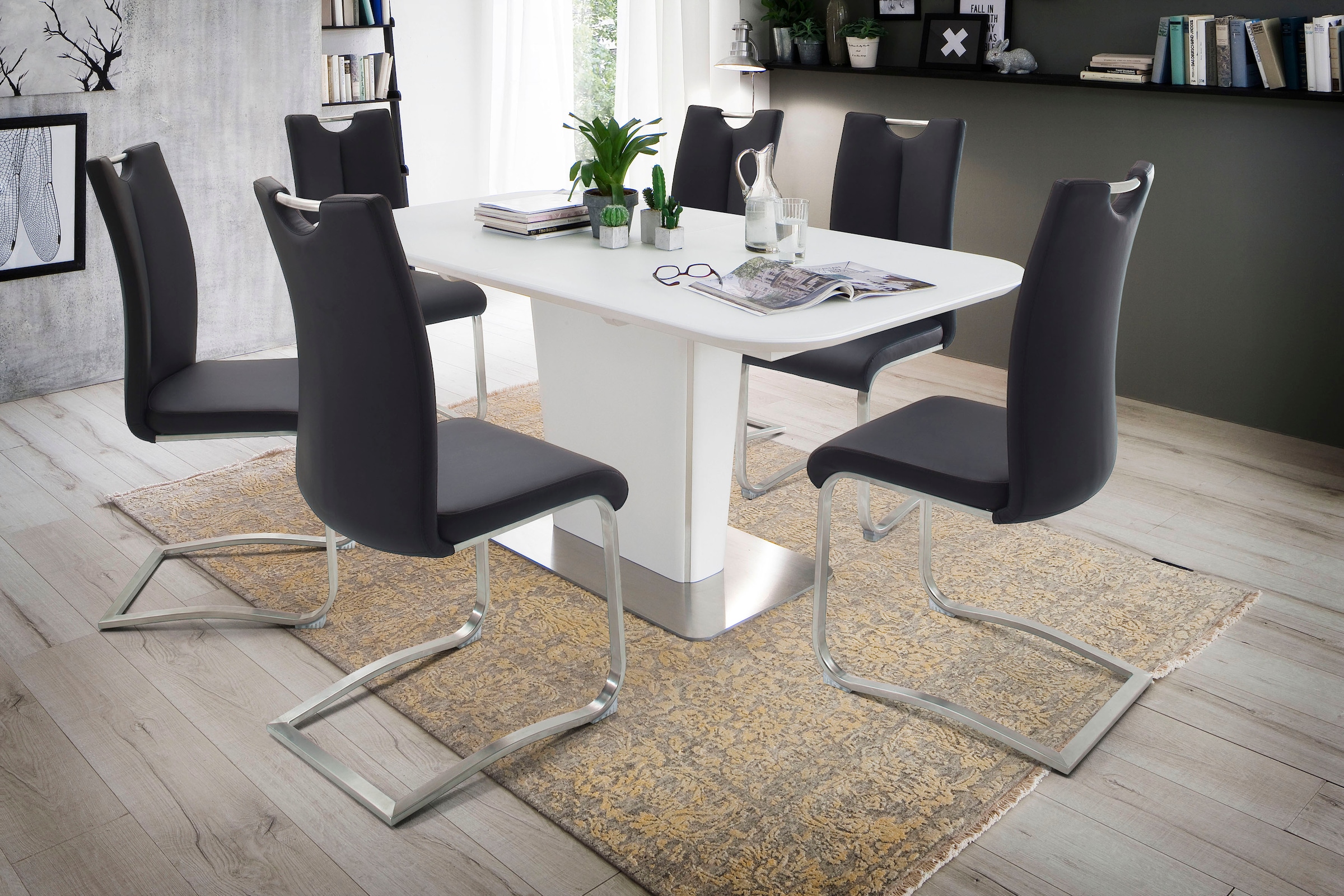 MCA furniture Freischwinger »Artos«, 140 kaufen (Set), belastbar St., Kg 2 günstig mit Echtlederbezug, Stuhl bis Leder