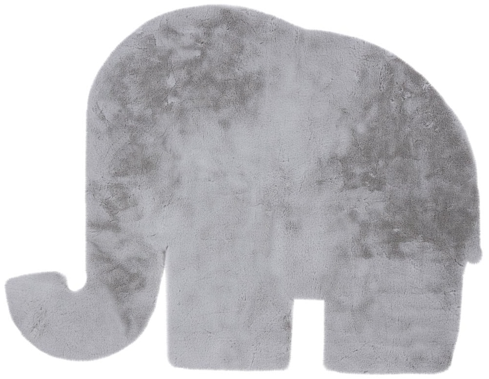 Image of Kayoom Kinderteppich "Lille 864" Motivform 15 mm Höhe Kurzflor, Rabitt, weich kuschelig, Elefant Kontur