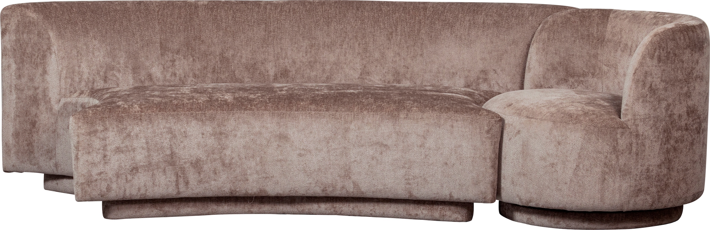 WOOOD Fauteuil pivotant »Popular Chenille-Bezug mit Drehmechanismus H 72 x B 81 x T 80 cm« Capacité de charge 100 kg, multiplex pin, résistance maximale à l'usure