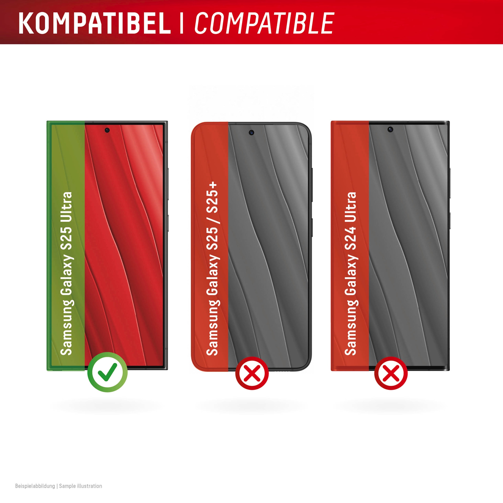 Displex Displayschutzglas »Real Glass Screen Protection inkl. Case«, für Samsung Galaxy S25 Ultra, Displayschutzfolie, Schutzfolie, Bildschirmschutz, kratz- & stossfest