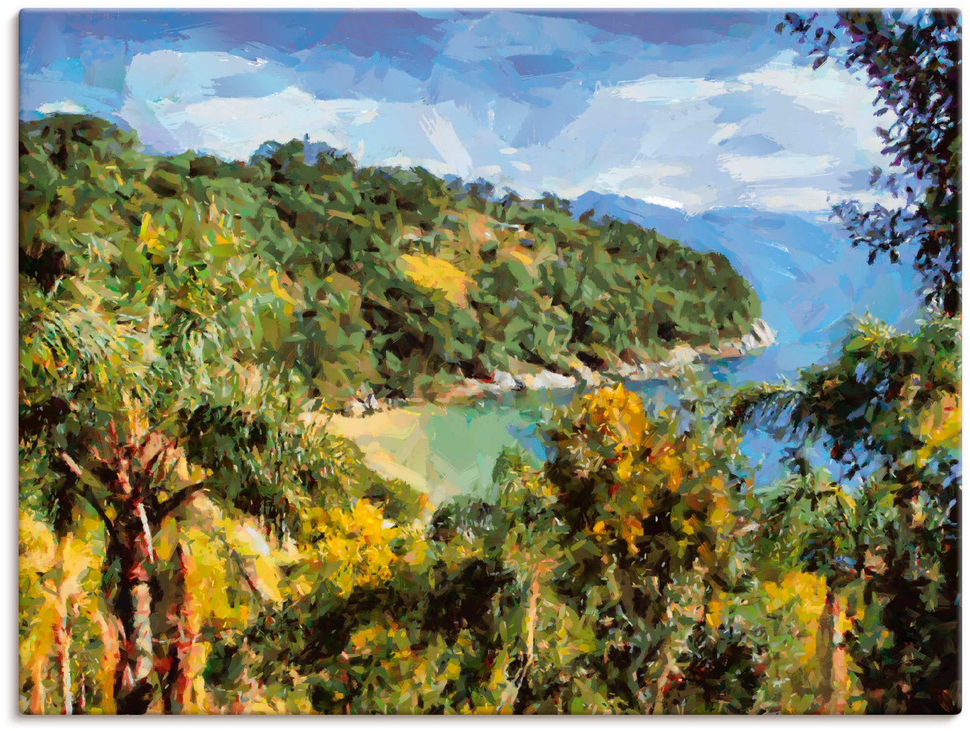Image of Artland Leinwandbild "Romantische Bucht II" Meer Bilder 1 Stk. tlg. auf Holzrahmen gespannt