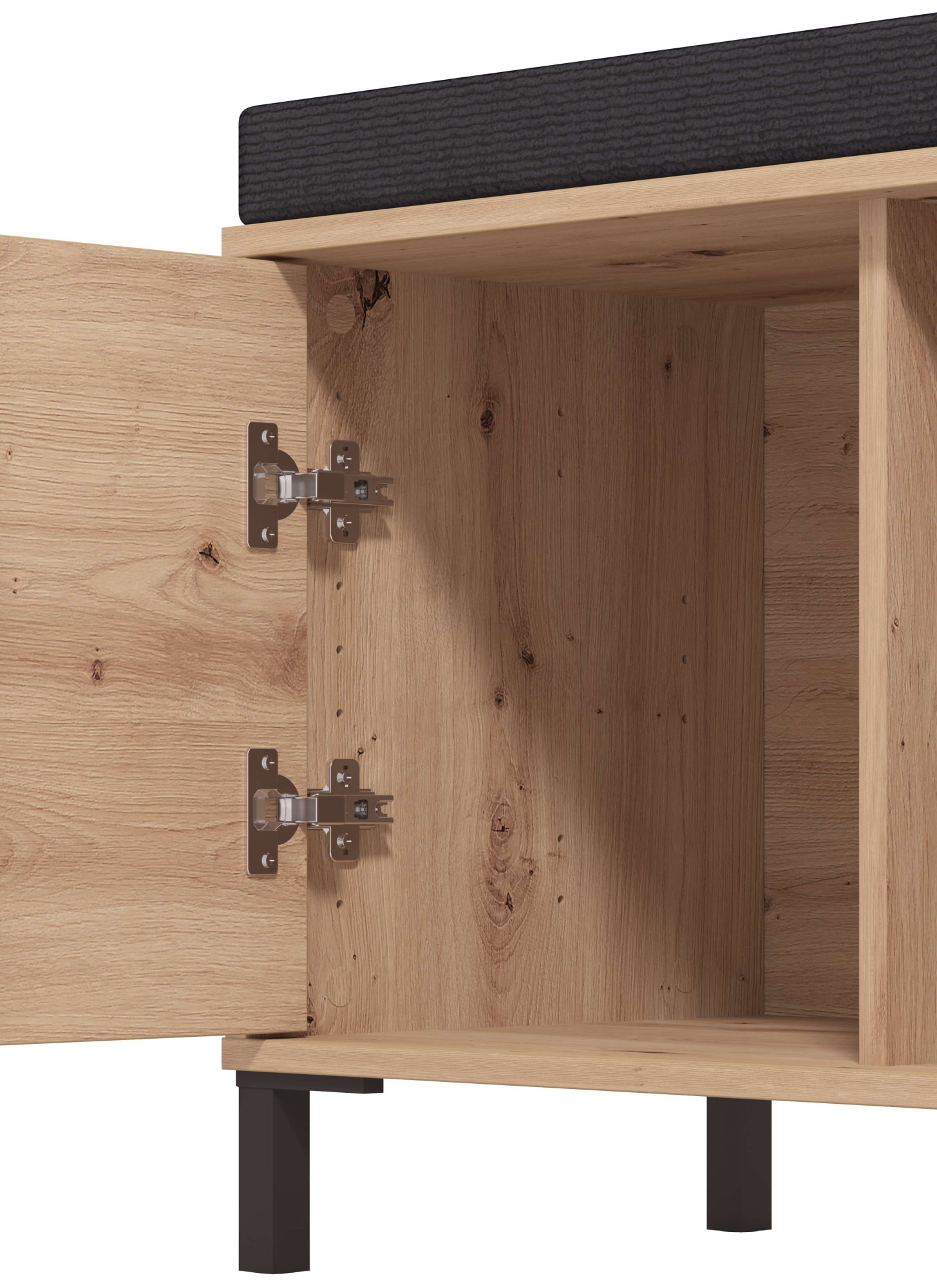 Home affaire Schuhbank »LAVAL, Schuhschrank, Schuhregal, Schuhtruhe, Schuhkommode, Sitzbank« mit zwei Türen (dahinter zwei Fächer)