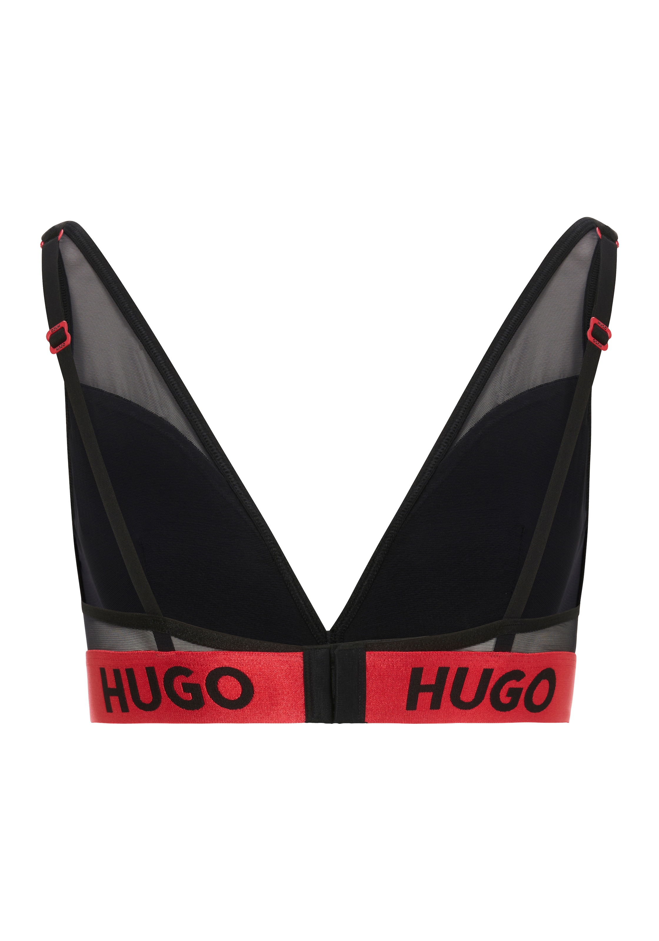 HUGO Underwear Triangel-BH, aus Stretch-Samt und Mesh