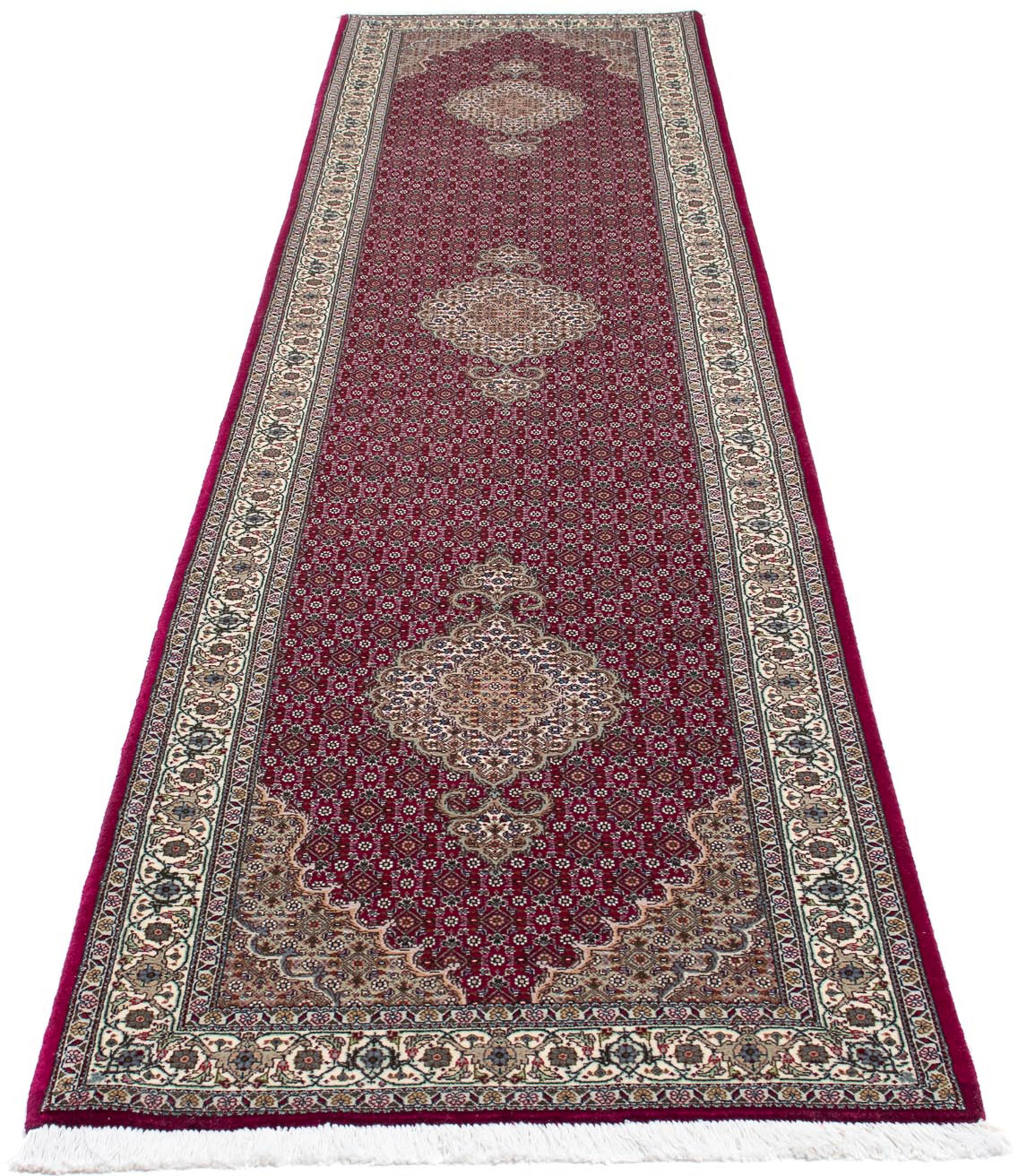 Image of morgenland Orientteppich »Perser - Täbriz - 343 x 81 cm - dunkelrot«, rechteckig, 10 mm Höhe, Wohnzimmer, Handgeknüpft, Einzelstück mit Zertifikat bei Ackermann Versand Schweiz