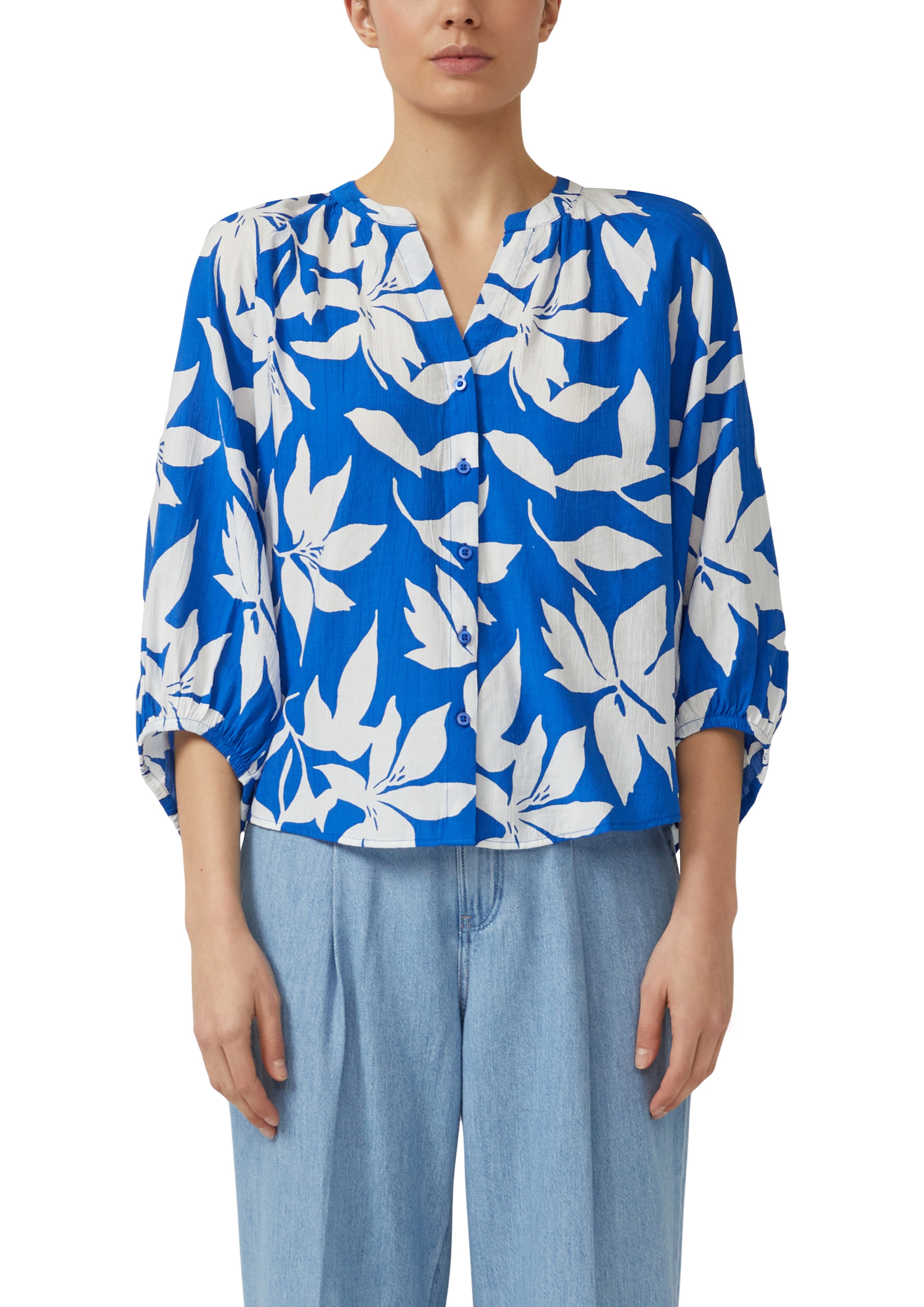 Image of s.Oliver Schlupfbluse 3/4-Arm-Sommerbluse mit Viskose