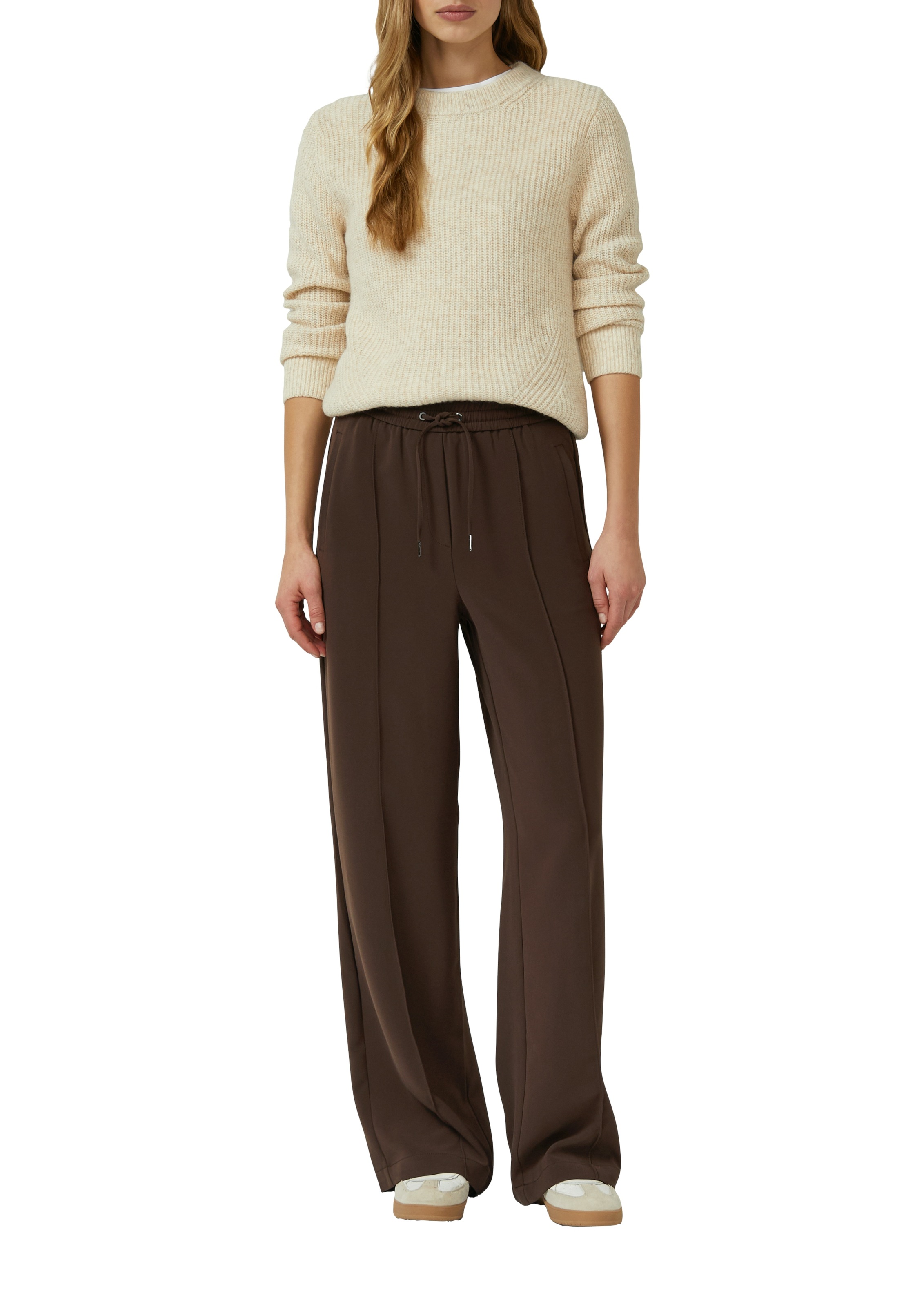 s.Oliver Pull en tricot aus Wollmix und mit Strickmuster