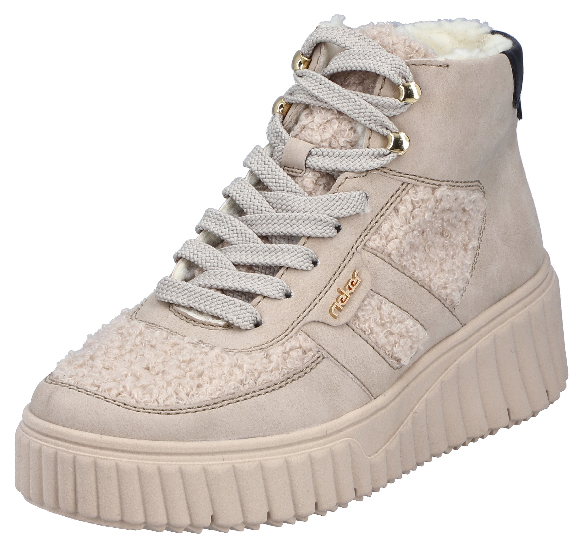 Image of Rieker Winterboots Schnürboots, High Top Sneaker, Stiefelette mit gepolstertem Schaftrand