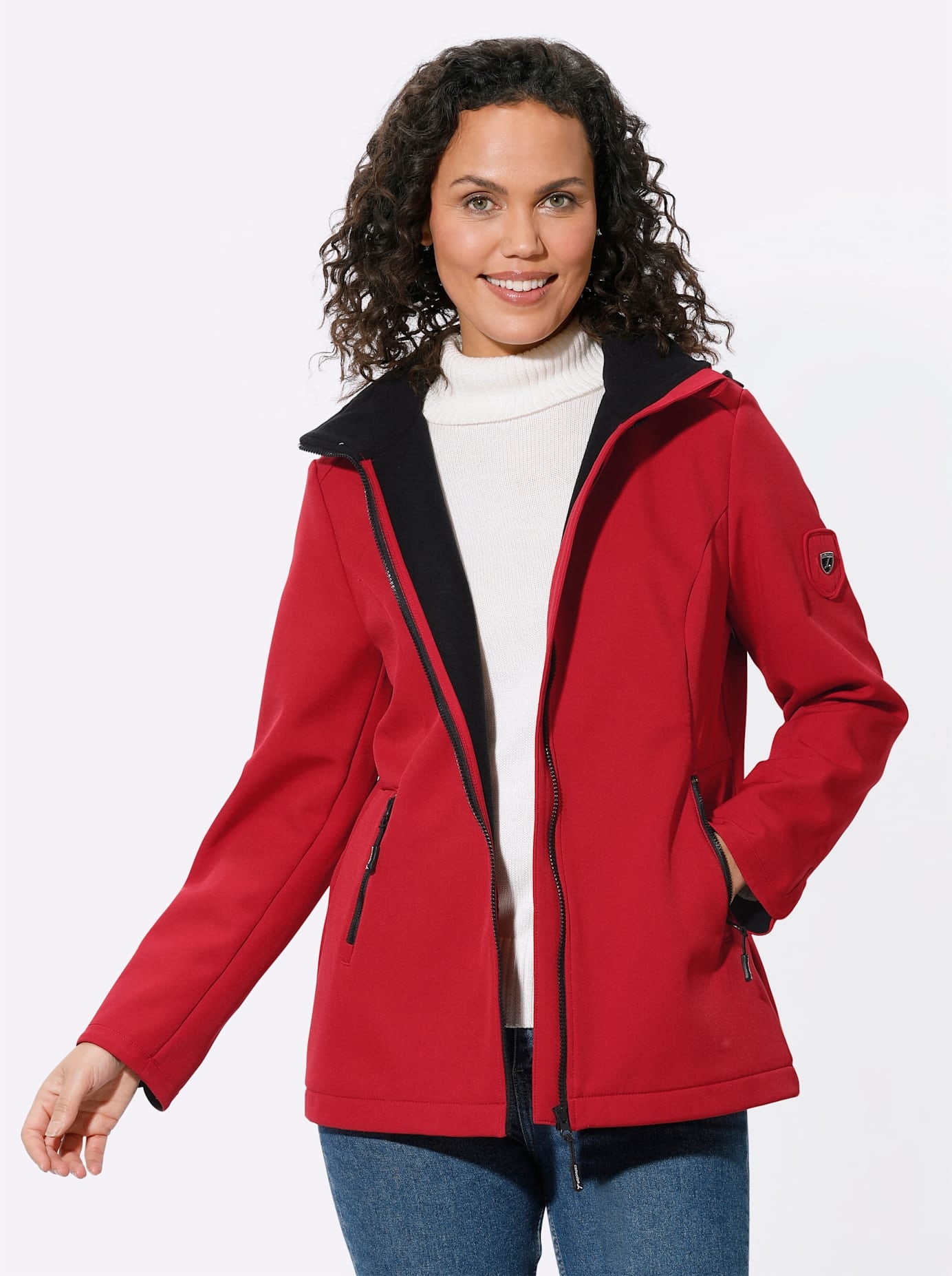 Casual Looks Softshelljacke, mit Kapuze