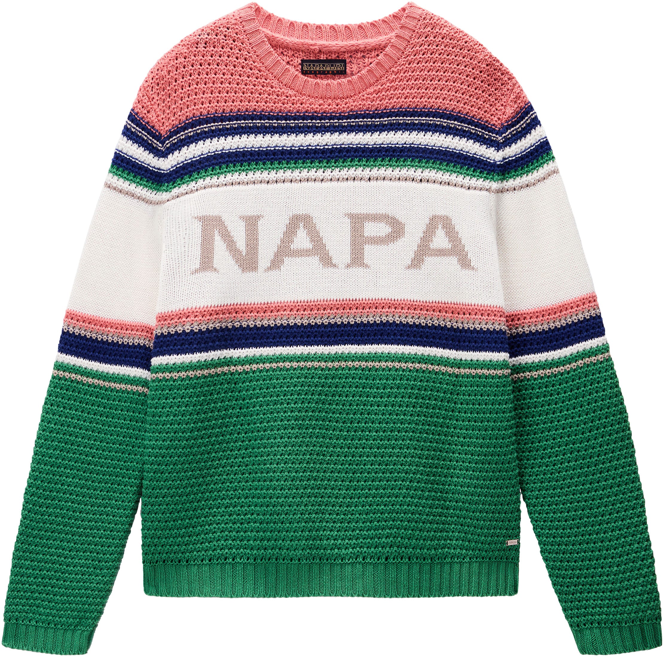 Image of Napapijri Strickpullover "D-AULLA C W 81S STRIPE 81S" Mit Rundhalsausschnitt