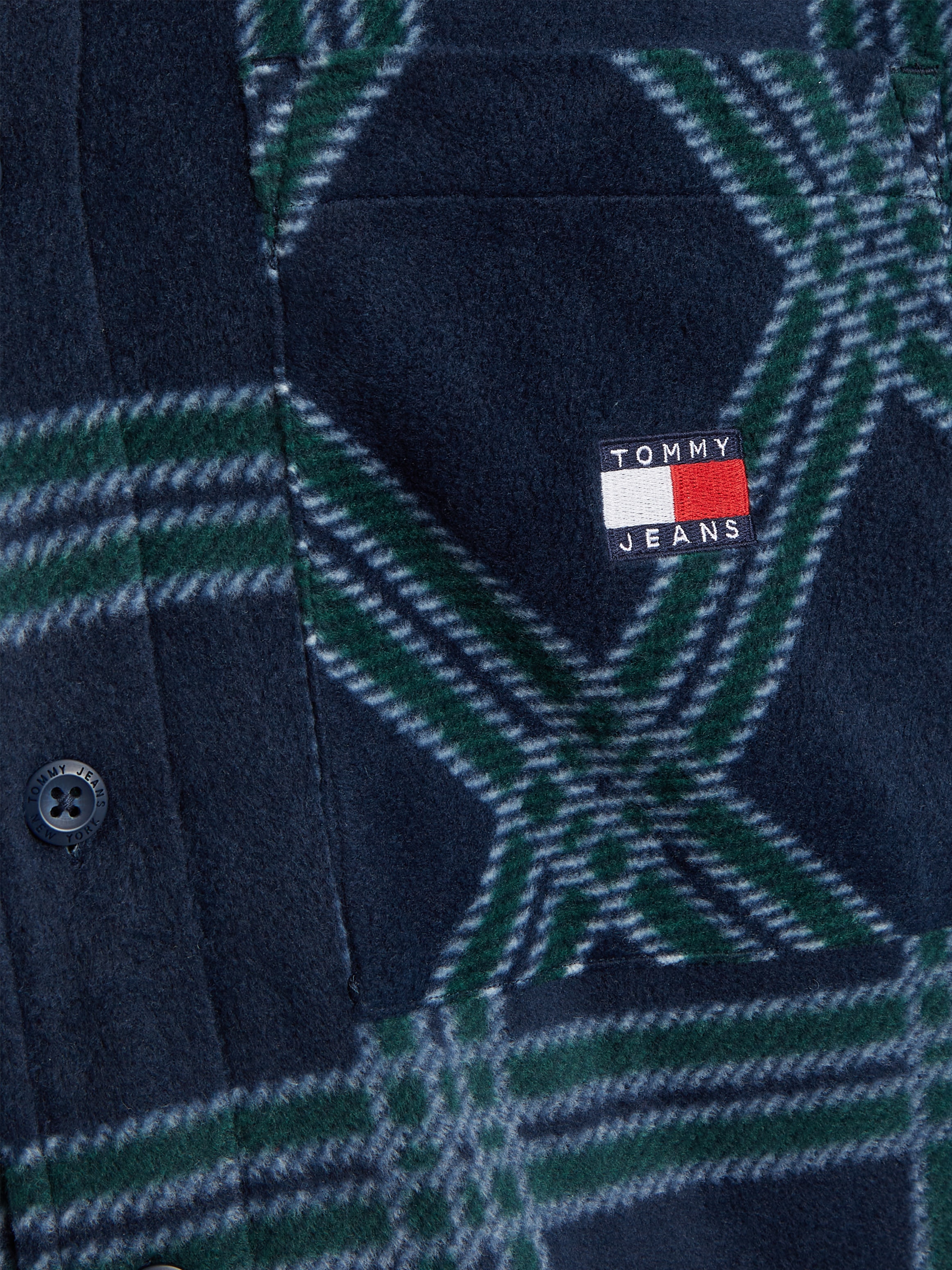 ♕ Tommy Jeans Fleecehemd »TJM OVERSHIRT«, POLAR mit auf FLEECE Karomuster versandkostenfrei CHECK