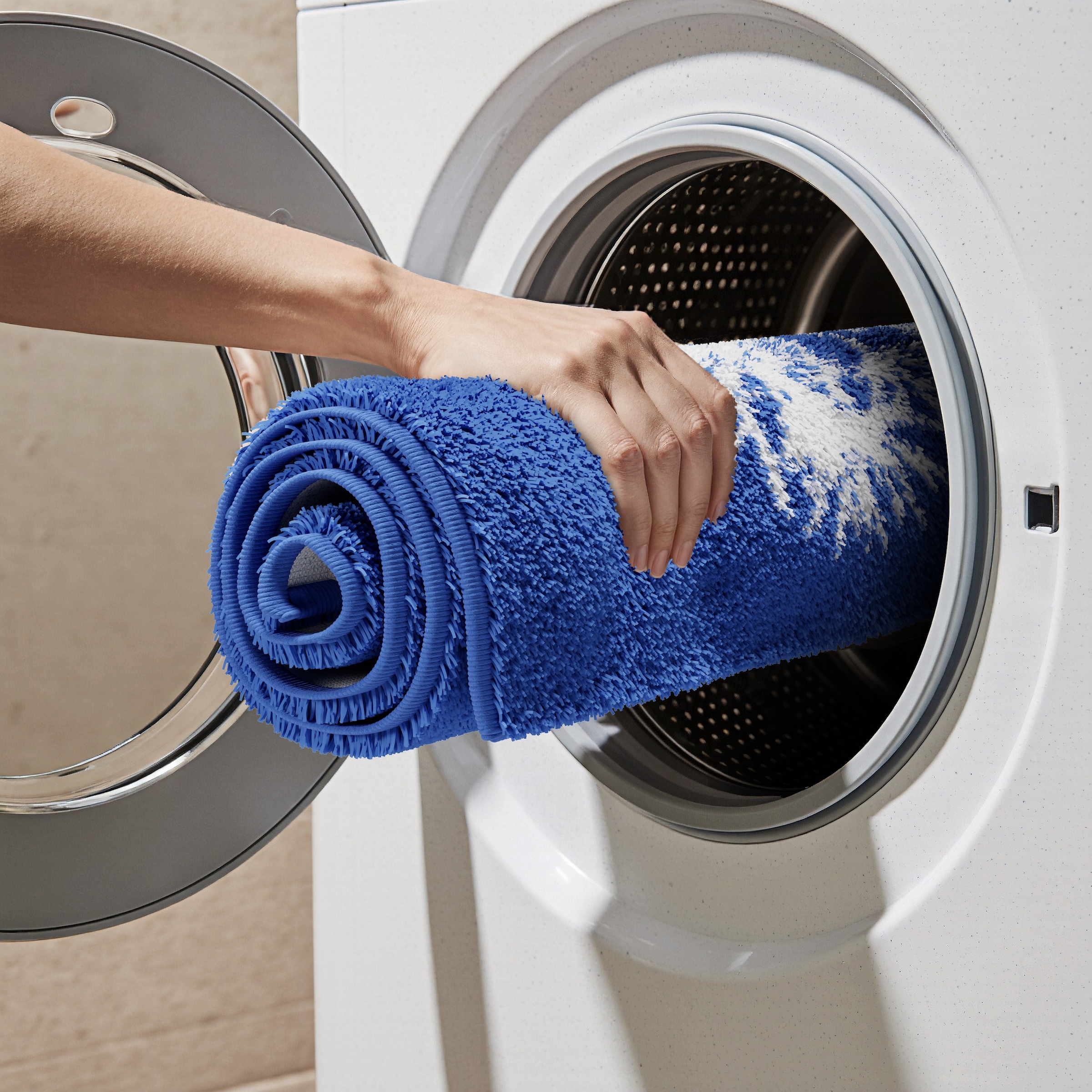 Grund Badematte »Pusteblume, Badvorleger, Badezimmer Teppich, sehr weich«, rutschhemmend beschichtet, schnell trocknend-fussbodenheizungsgeeignet, weiche Haptik, auch als 2-teiliges Set erhältlich, Made in Europe