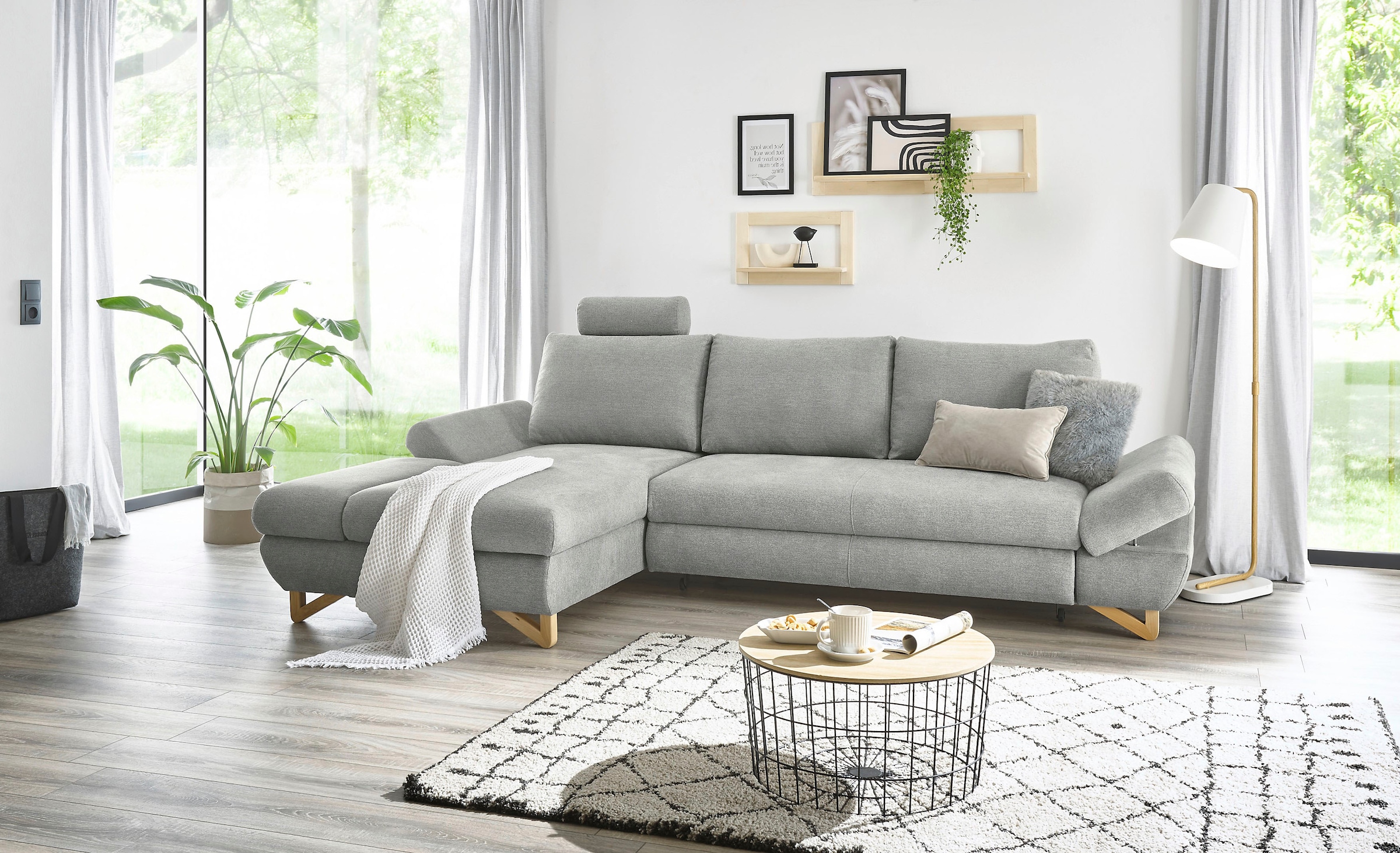 INOSIGN Ecksofa »City/Giron, L-Form,«, verstellbare Armlehnen mit Rasterfunktion