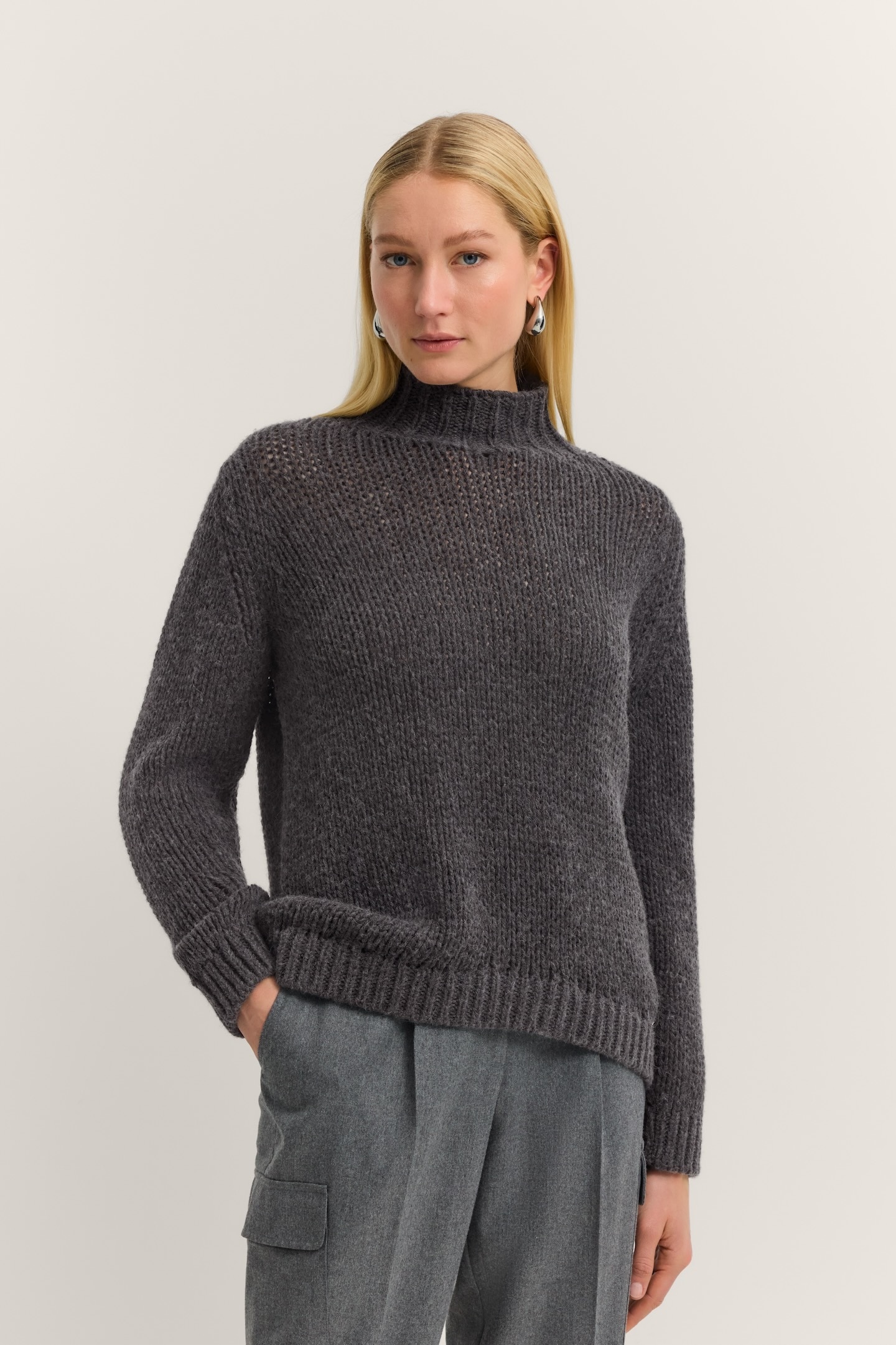 Image of bugatti Rollkragenpullover "Grobstrick" aus einem weichen Alpaka-Woll-Mix