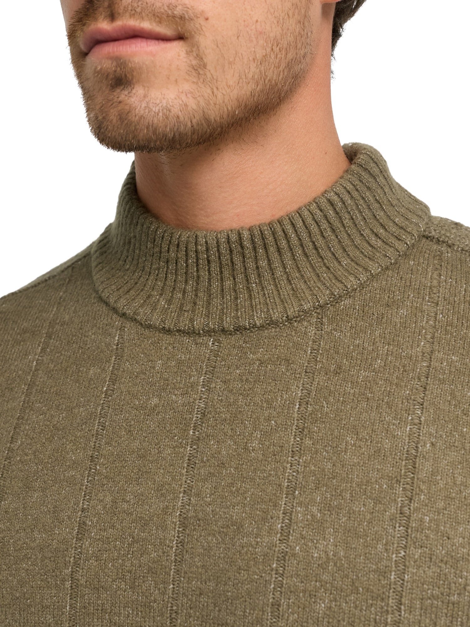 Indicode Pull à col roulé »INCrowport« Materialmix, regular fit