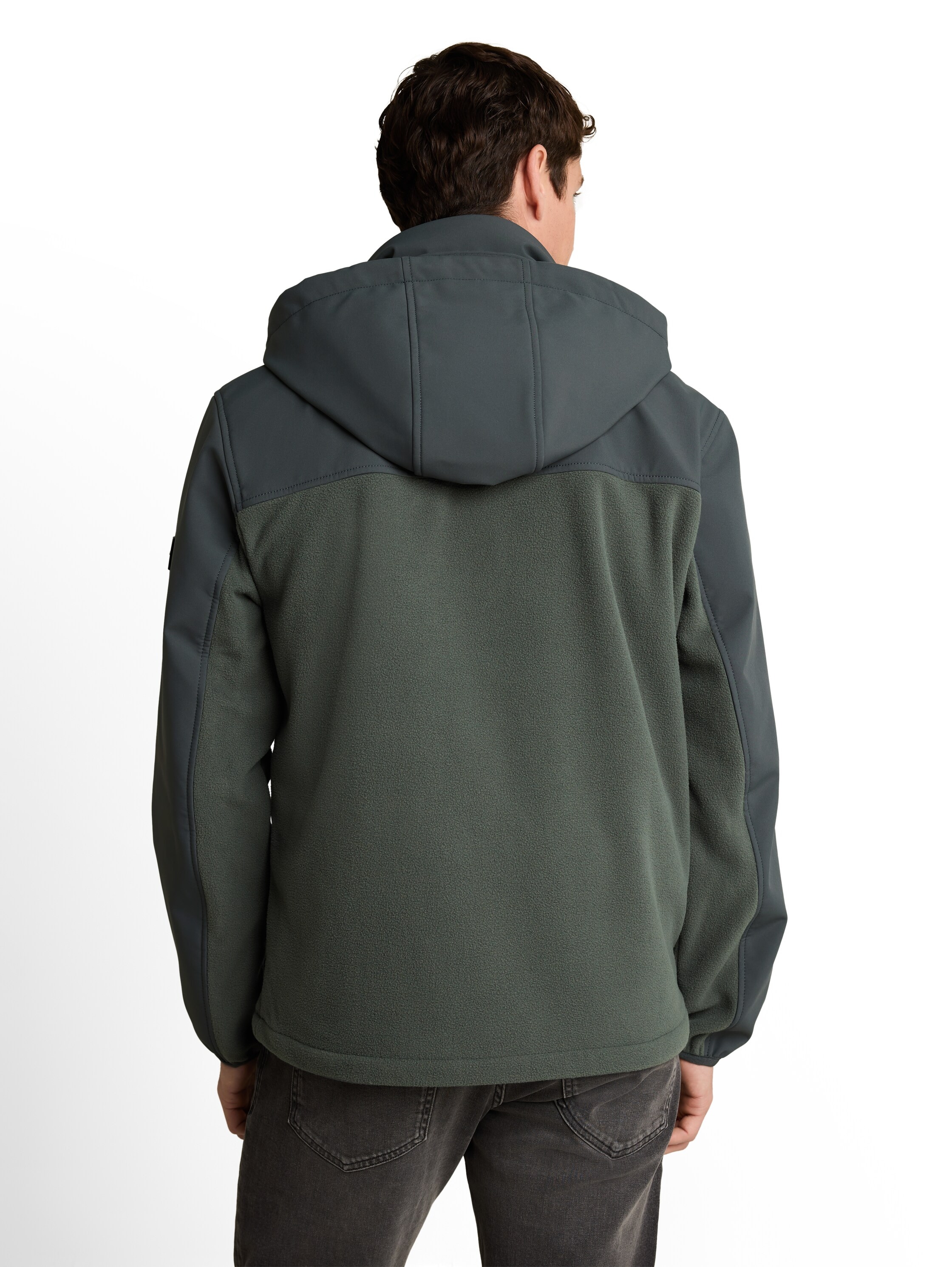 TOM TAILOR Veste softshell avec capuche avec insert en polaire et capuche