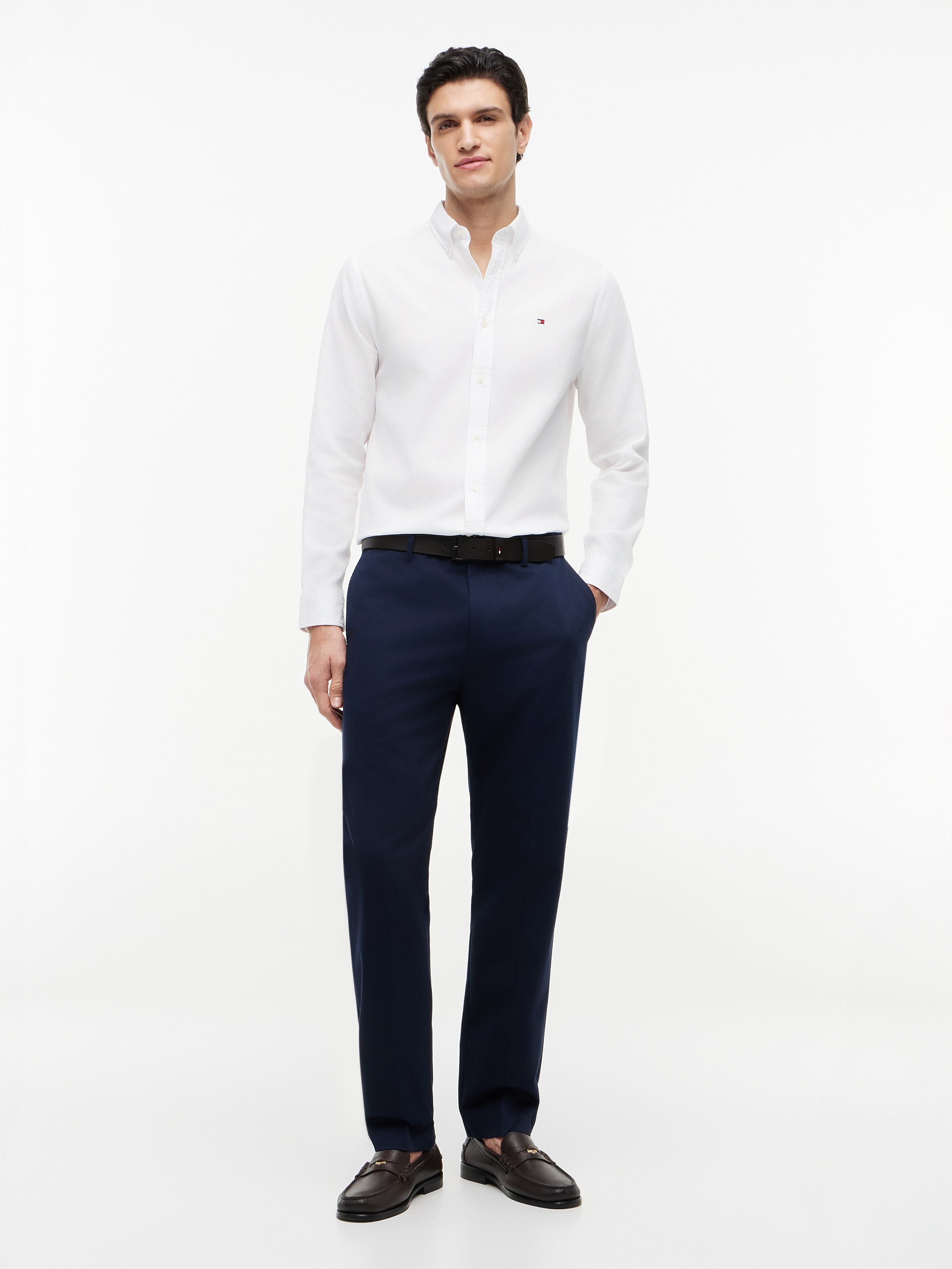 Tommy Hilfiger Langarmhemd »FLEX POP MINI DOBBY RF SHIRT« Regular Fit Dobby Structure