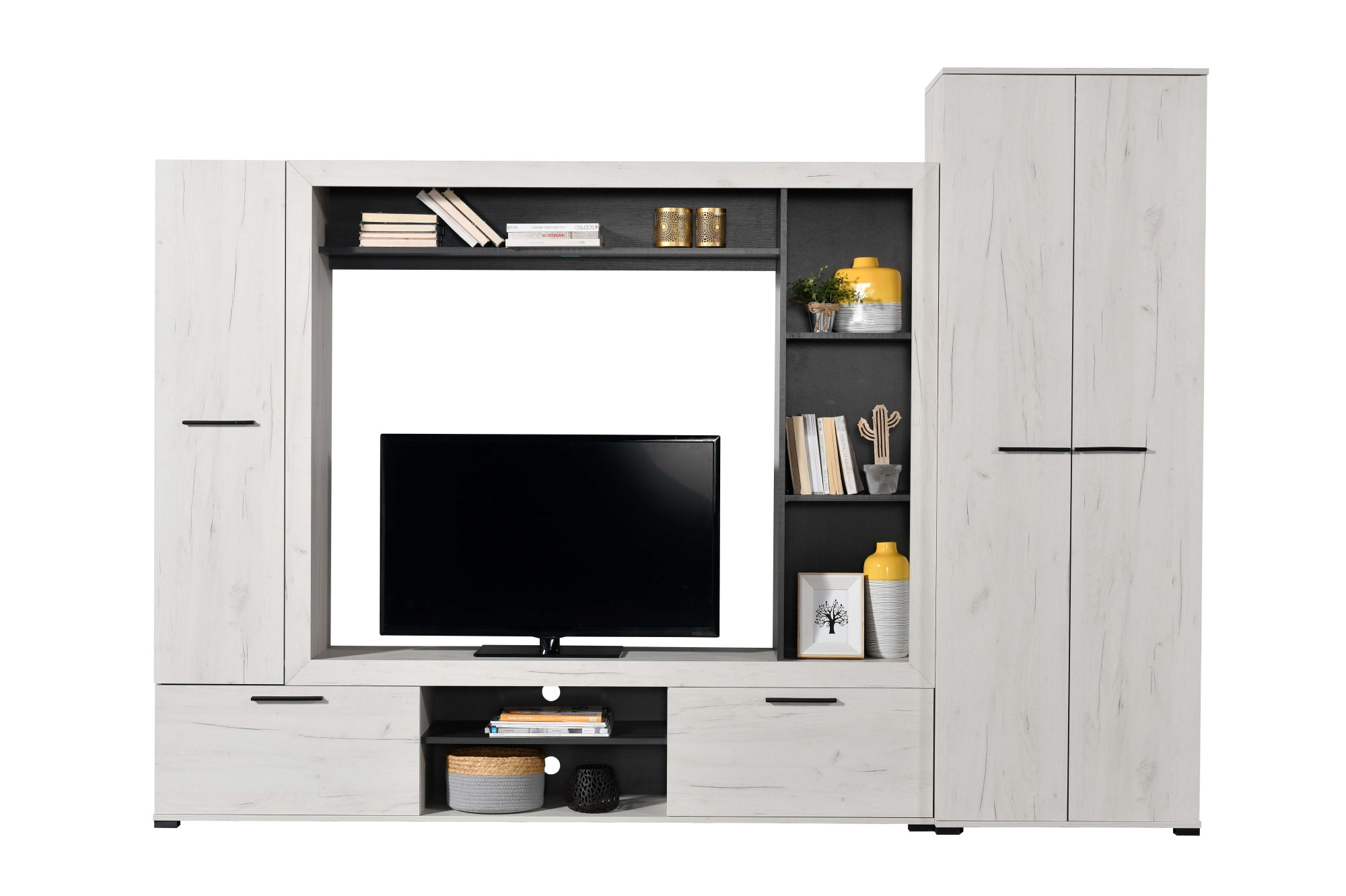 Home affaire Armoire vestiaire »Lorca Drehtürenschrank, Dielenschrank , Flurschrank, Mehrzweckschrank« Design moderne effet chêne avec chants ABS, 2 portes