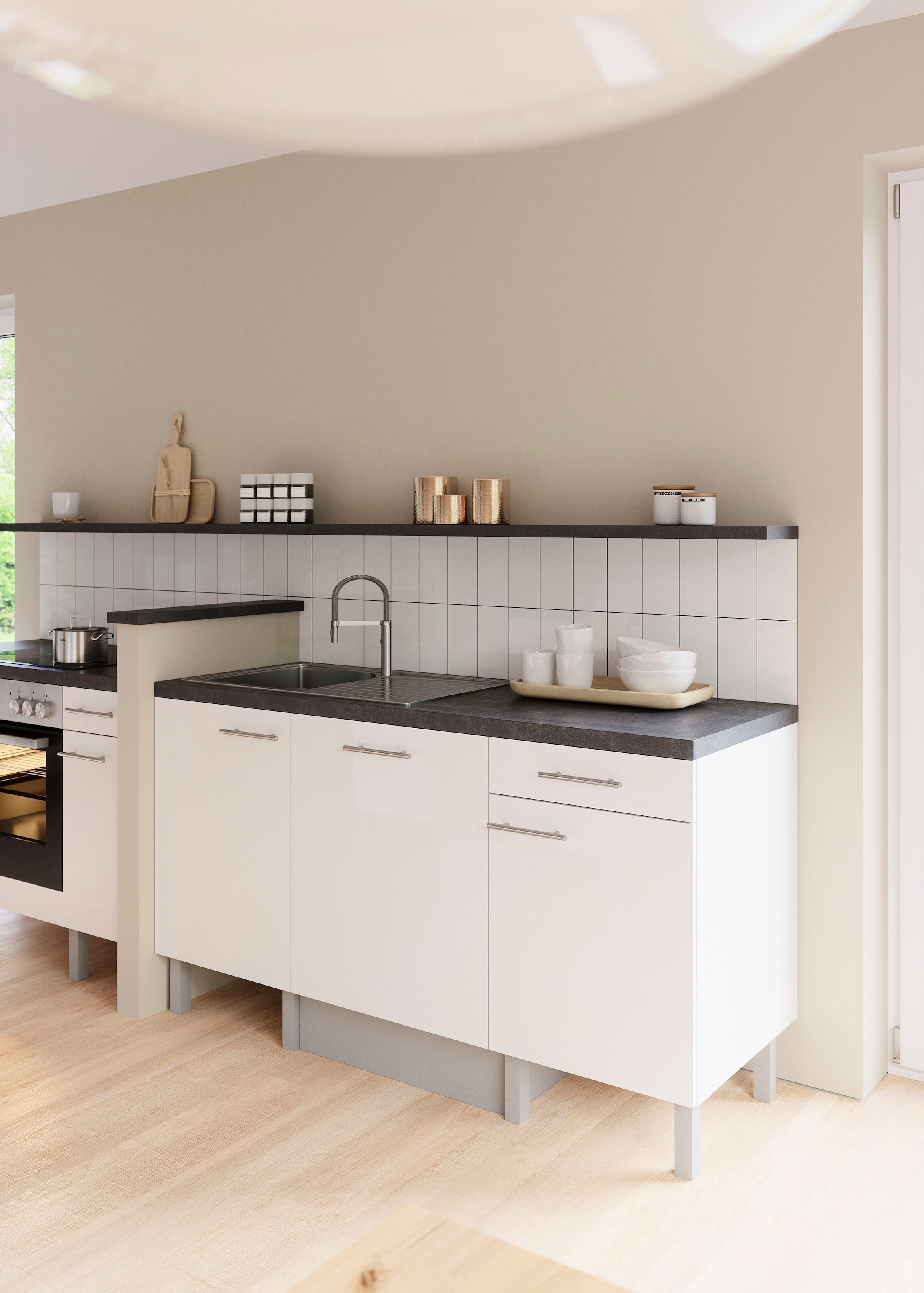 OPTIFIT Pantryküche »Lilly«, Breite 160 cm, wahlweise mit E-Geräten