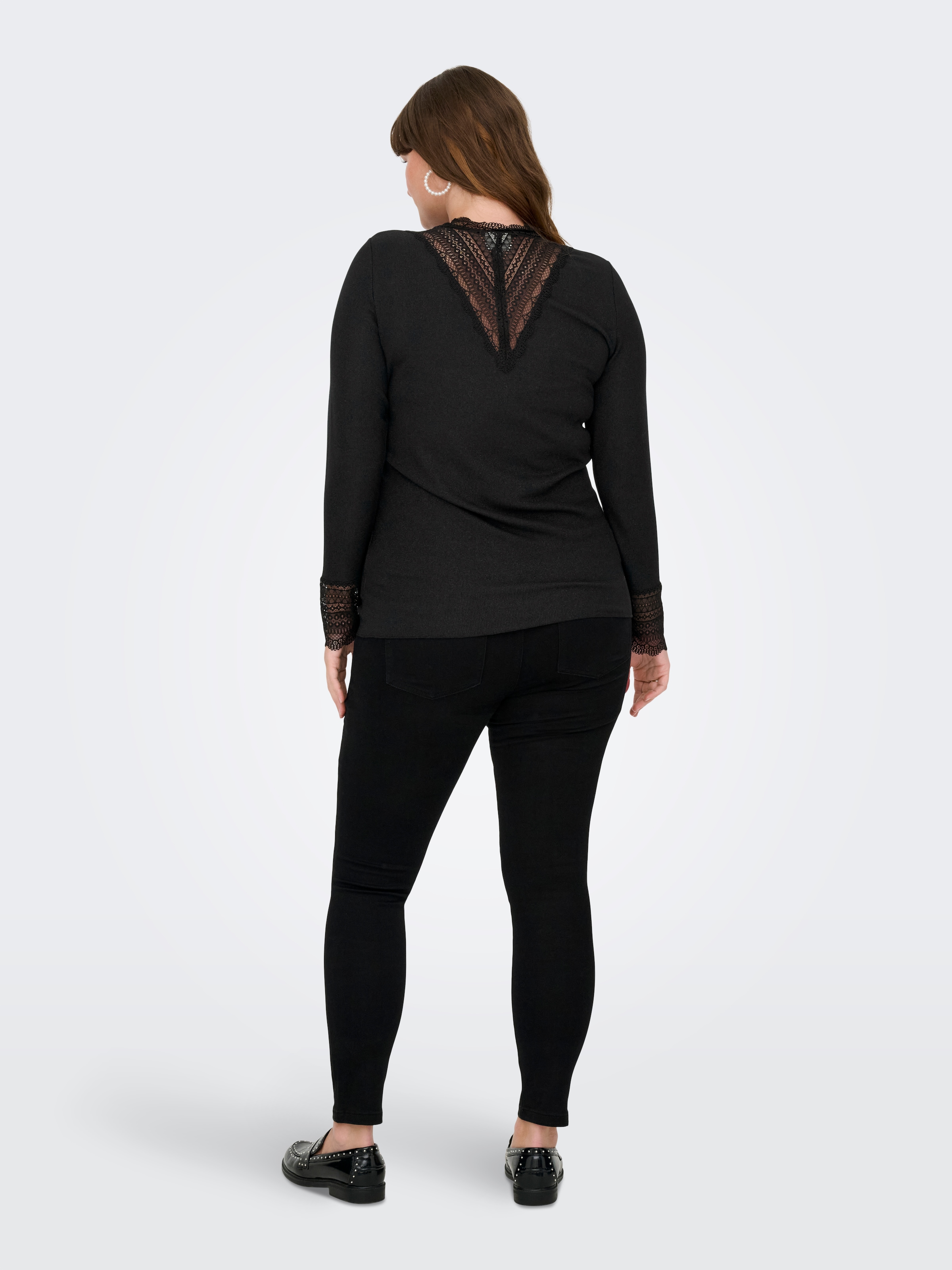 ONLY CARMAKOMA Langarmshirt »CARTILDE GLITTER L/S HIGHNECK TOP NOOS«