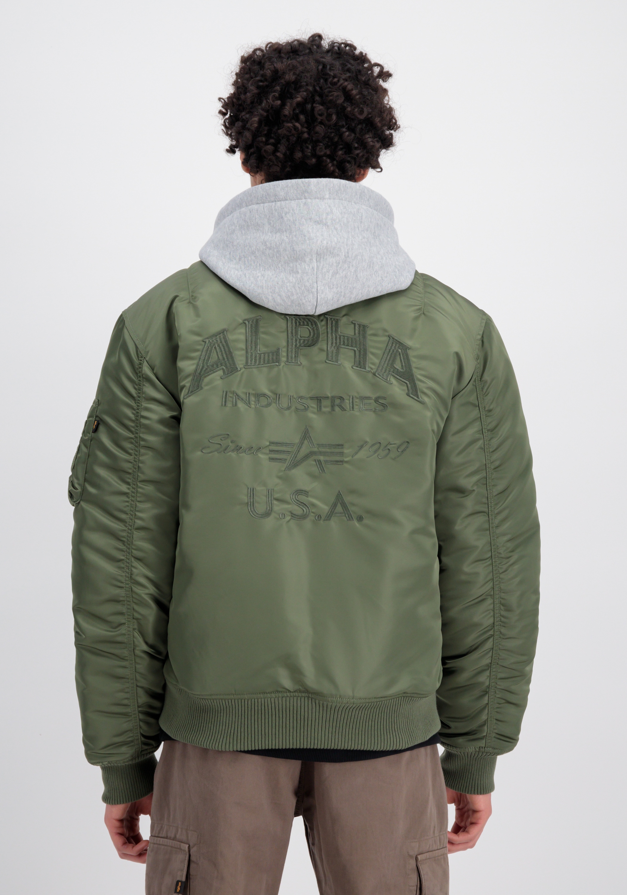 Alpha Industries Bomberjacke »Alpha Industries Men - Bomber Jackets MA-1 Zip Hood Back EMB«