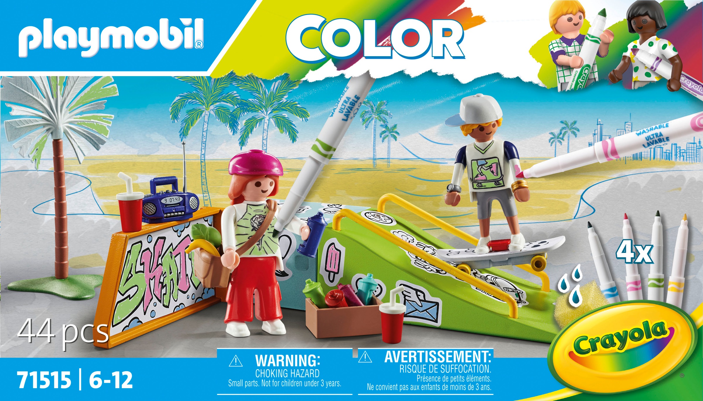 Playmobil® Konstruktions-Spielset »Skatepark (71515), Color« Made in Europe