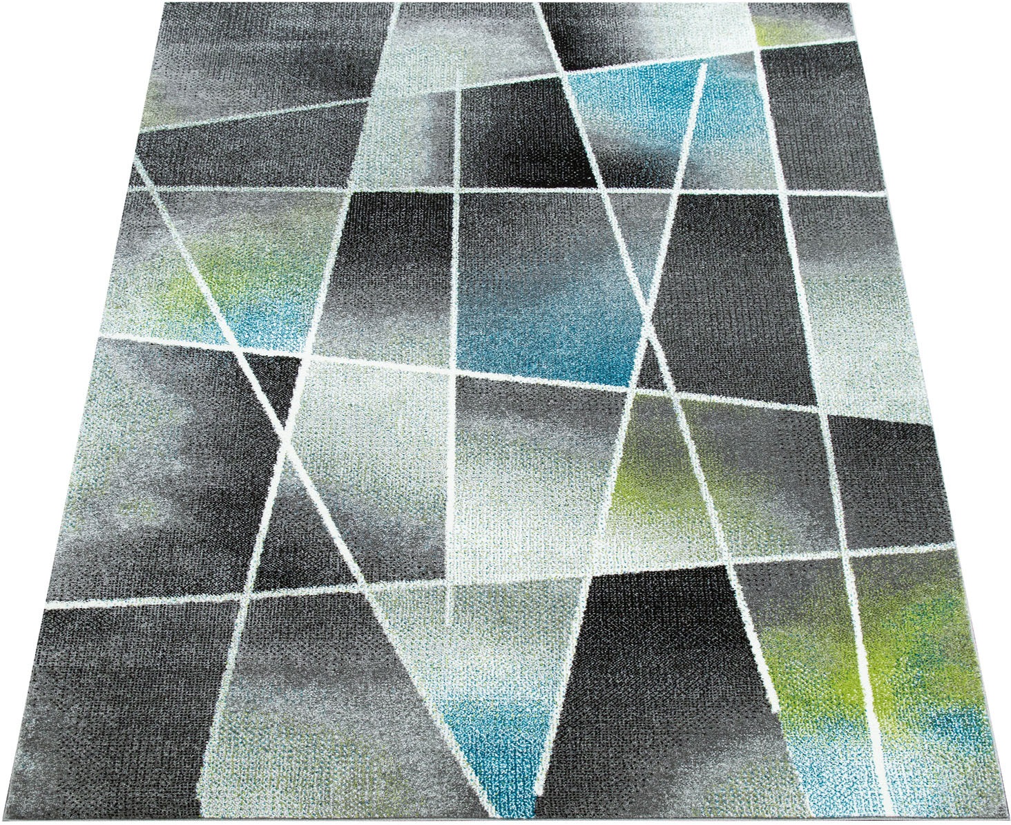 Image of Paco Home Läufer »ECE 932«, rechteckig, 9 mm Höhe, Teppich-Läufer, Kurzflor, modernes geometrisches Muster, ideal im Flur & Schlafzimmer bei Ackermann Versand Schweiz