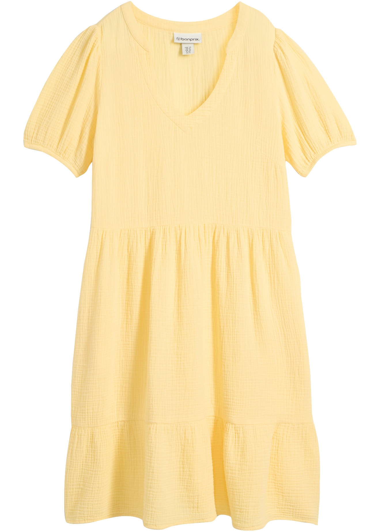 bonprix Robe en sweat pour un look décontracté, robe oversize, en mousseline, en coton