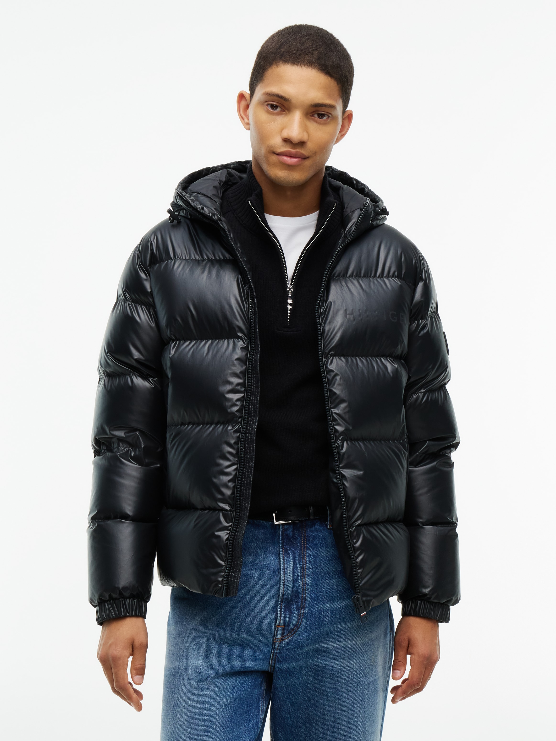 Image of Tommy Hilfiger Daunenjacke "SHINY DOWN HOODED PUFFER" mit Kapuze mit weicher Daunenfüllung