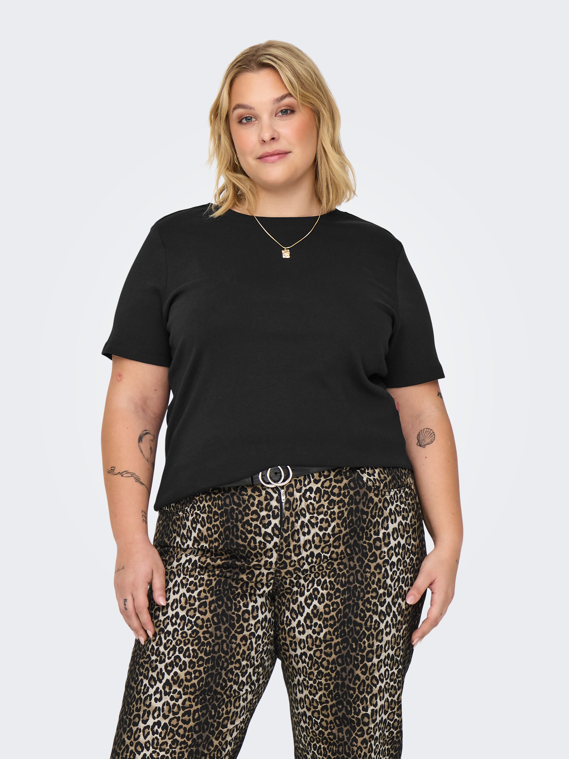 Image of ONLY CARMAKOMA T-Shirt "CARJEN SS JEANS TEE JRS" Baumwolle