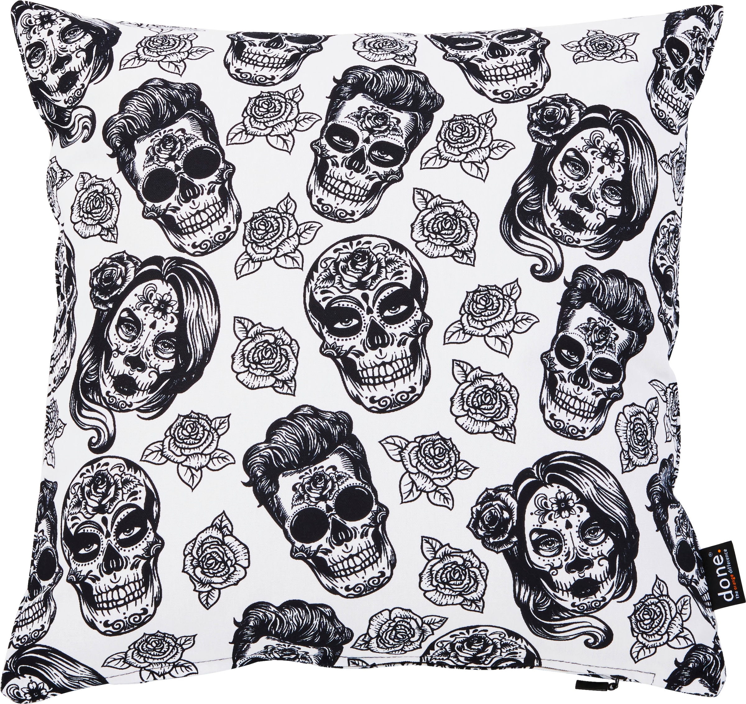 Image of done. Dekokissen "Panama Print Skulls" Beidseitig bedruckte Kissenhüle ohne Füllung, 1 Stück