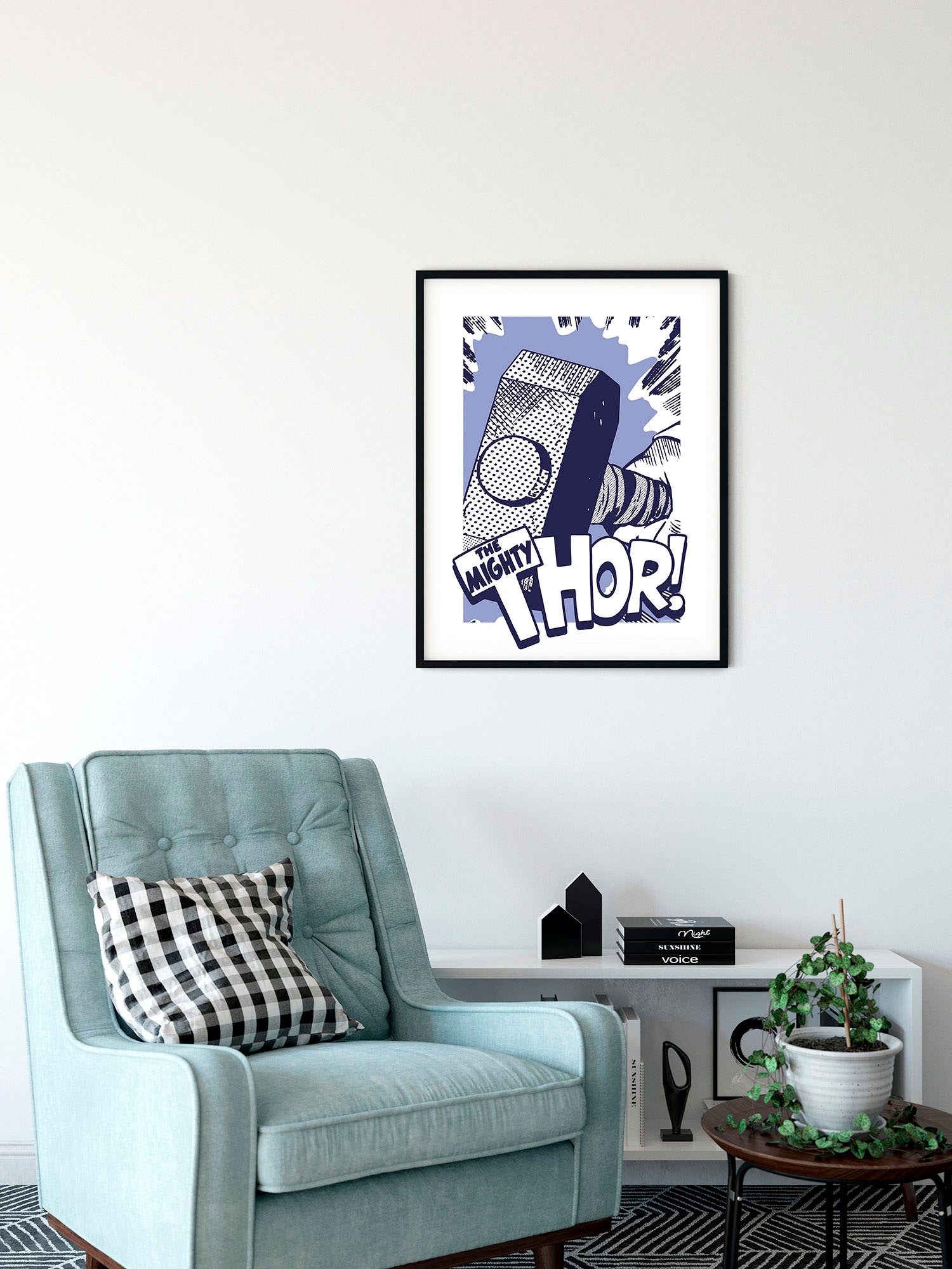 Komar Wandbild »Thor Mjölnir«, (1 St.), Deutsches Premium-Poster Fotopapier mit seidenmatter Oberfläche und hoher Lichtbeständigkeit. Für fotorealistische Drucke mit gestochen scharfen Details und hervorragender Farbbrillanz.