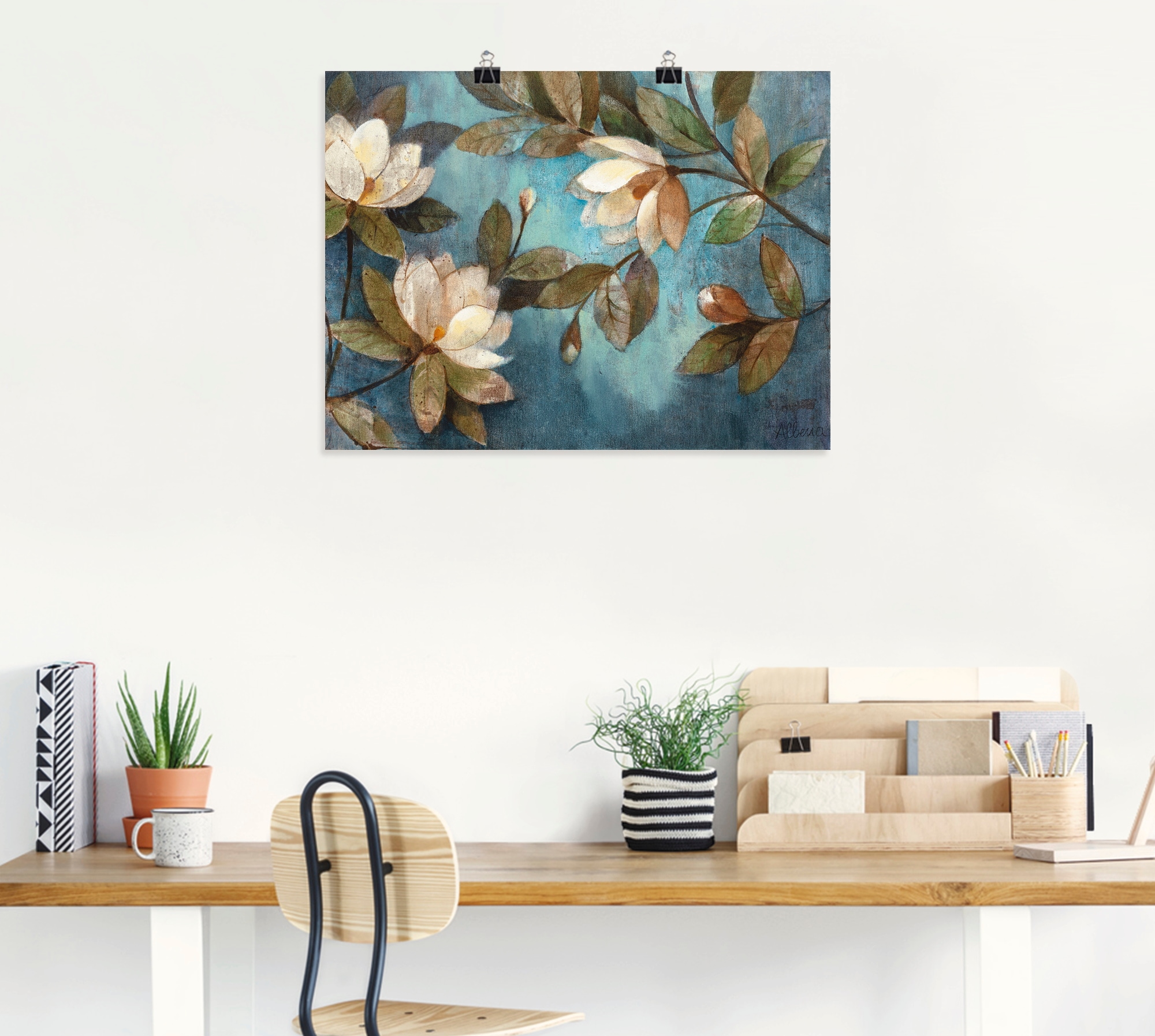 Artland Wandbild »Schwebende Magnolie«, Blumen, (1 St.), als Leinwandbild, Poster, Wandaufkleber in verschied. Grössen