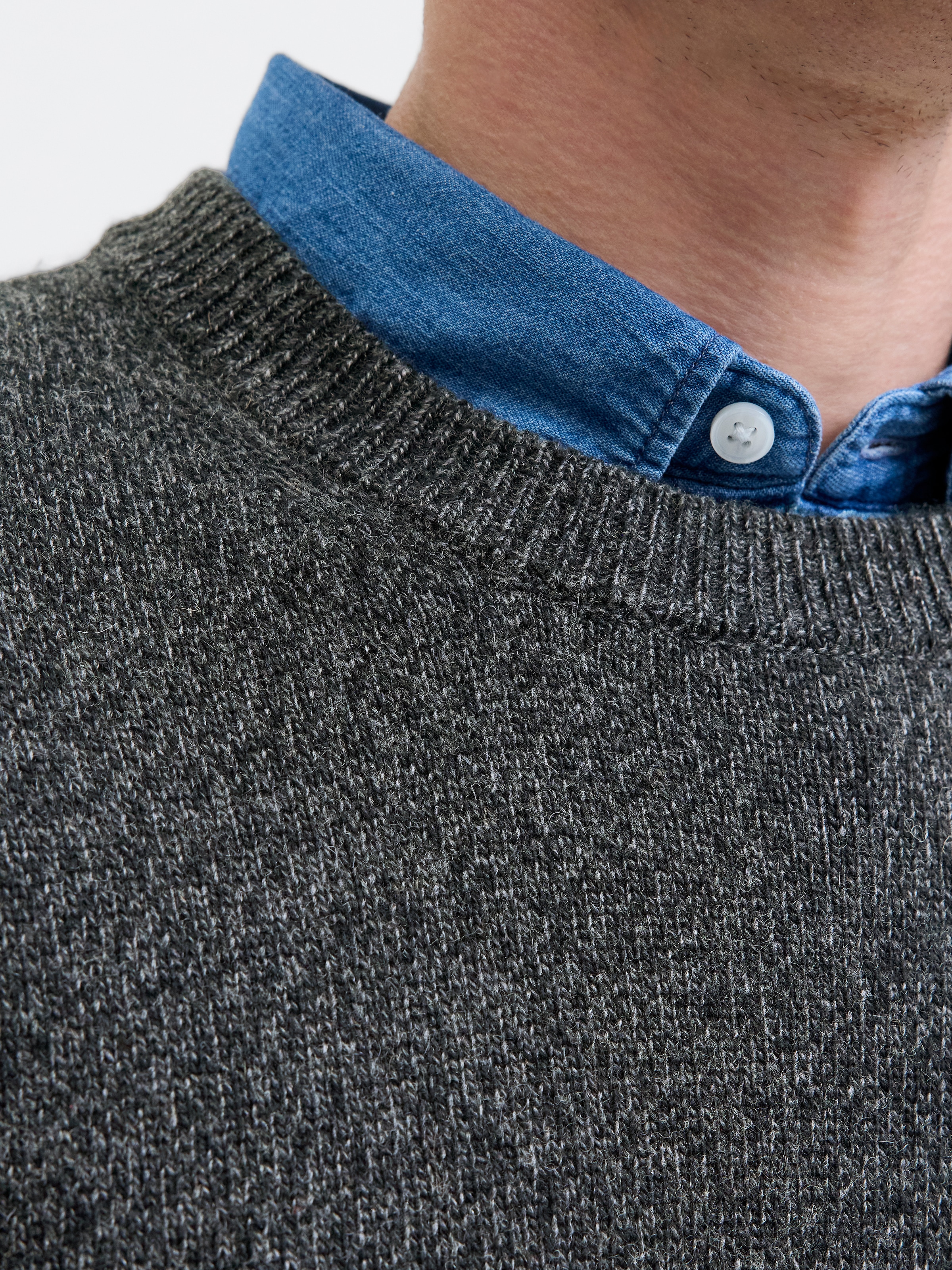 Jack & Jones Pull à col rond »JPRBLULAMBSWOOL KNIT CREW NECK«