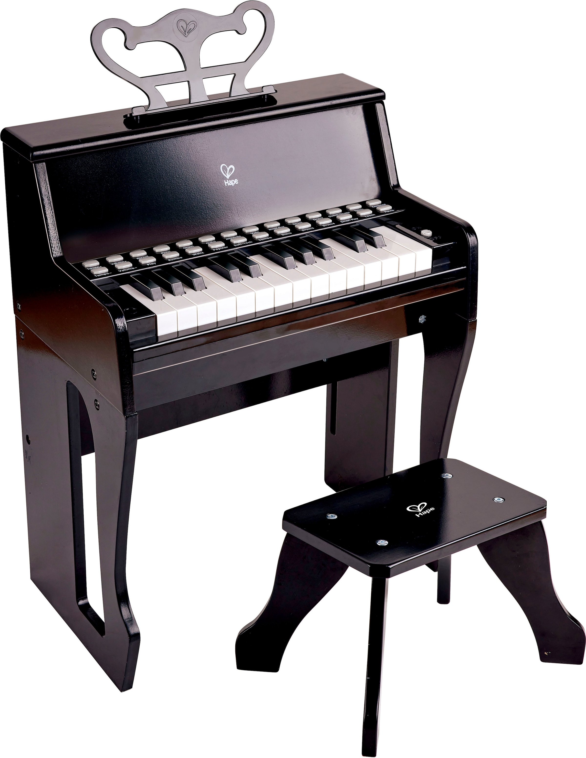 Image of Hape Spielzeug-Musikinstrument "Leuchttasten-Piano mit Hocker"