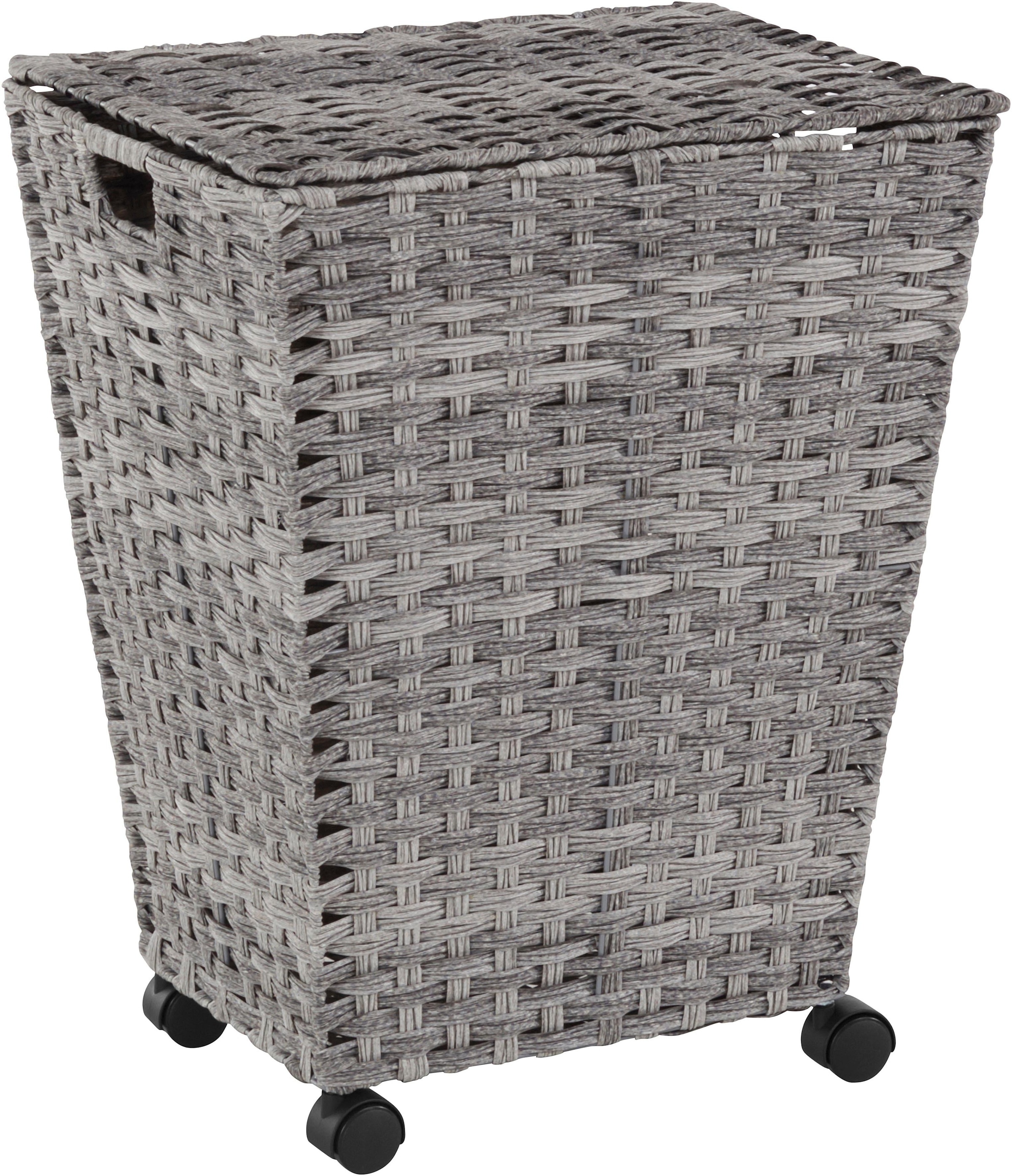 locker Panier à linge polyrattan, avec roulettes
