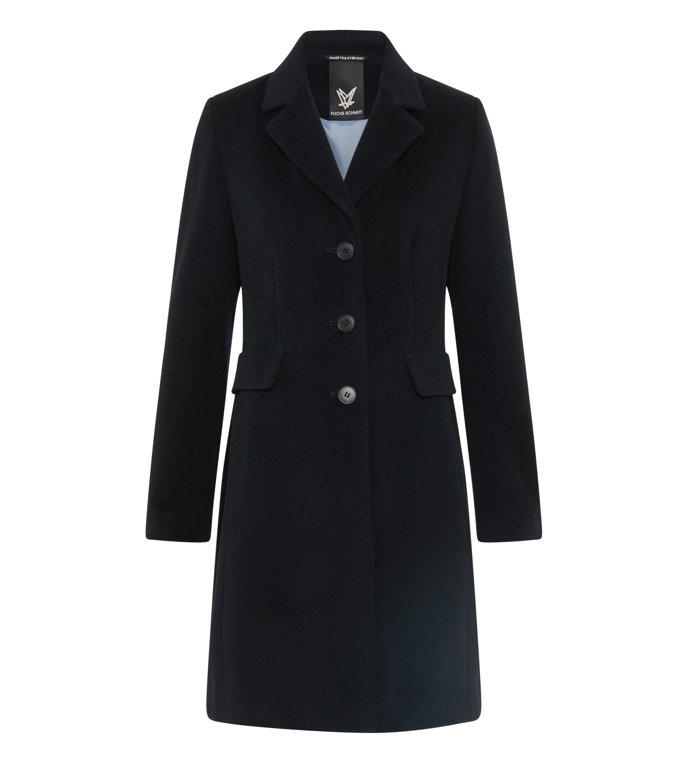 Fuchs Schmitt Manteau en laine Col à revers, coupe régulière, poches à rabat