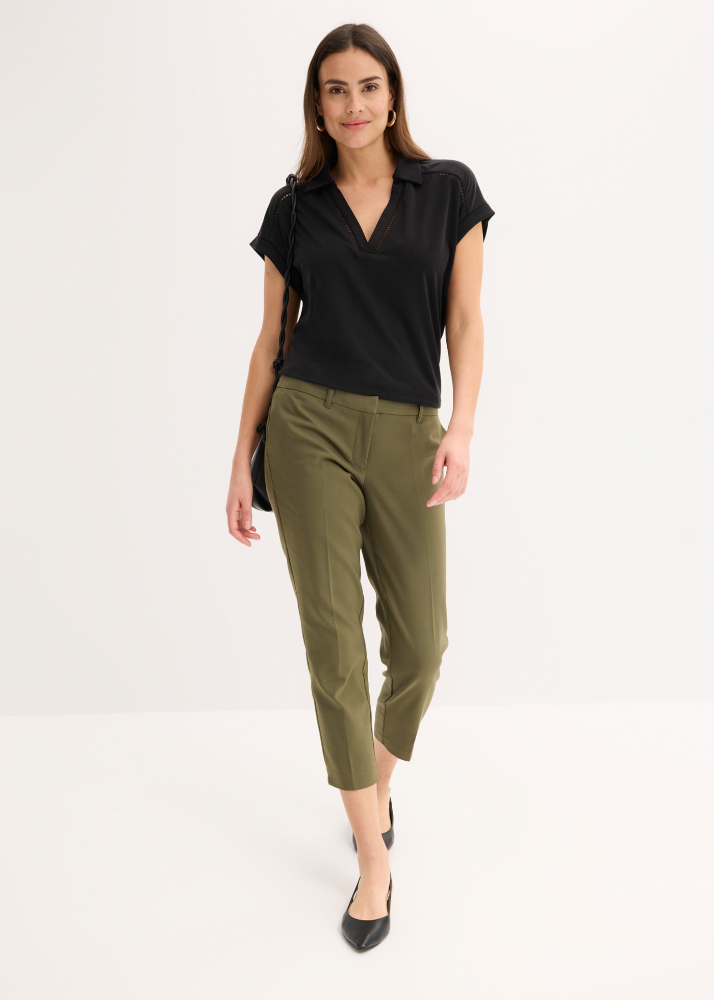 bonprix Pantalon 7/8  elegante 7/8-Länge, feminin geschnitten, Regular Fit