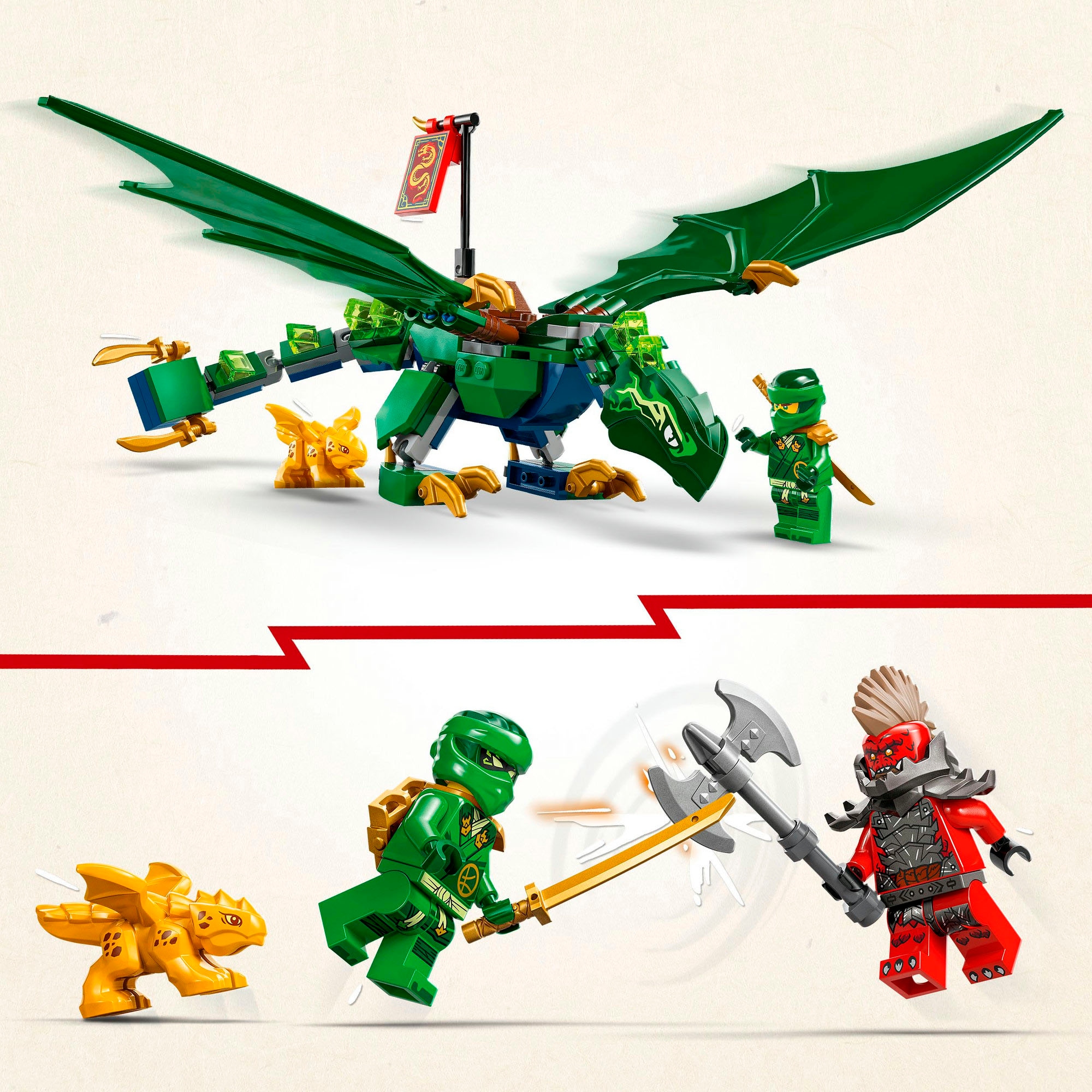 LEGO® Pions de construction »Lloyds grüner Walddrache (71829), LEGO Ninjago« Made in Europe