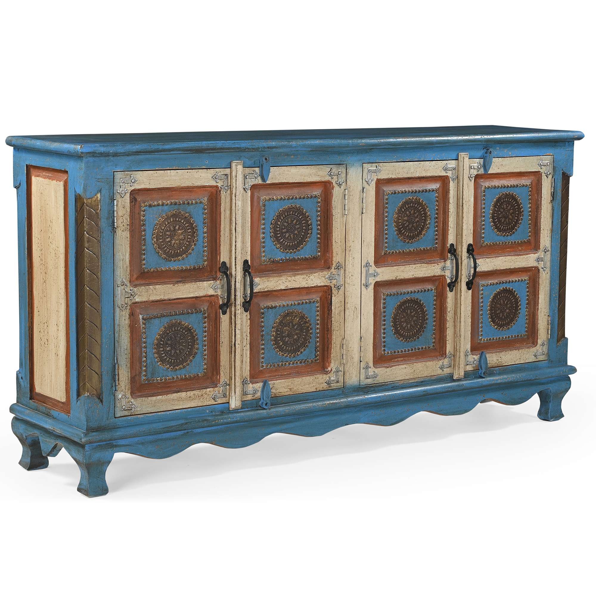 Image of GOODproduct Sideboard "Mahar" mit aufwendiger Schnitzerei, handgefertigt, Unika-Möbel, Breite 160 cm