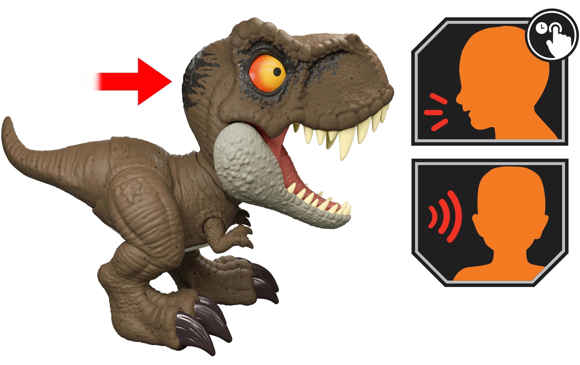 Mattel® Spielfigur »Jurassic World Brüllkommando Tyrannosaurus Rex«