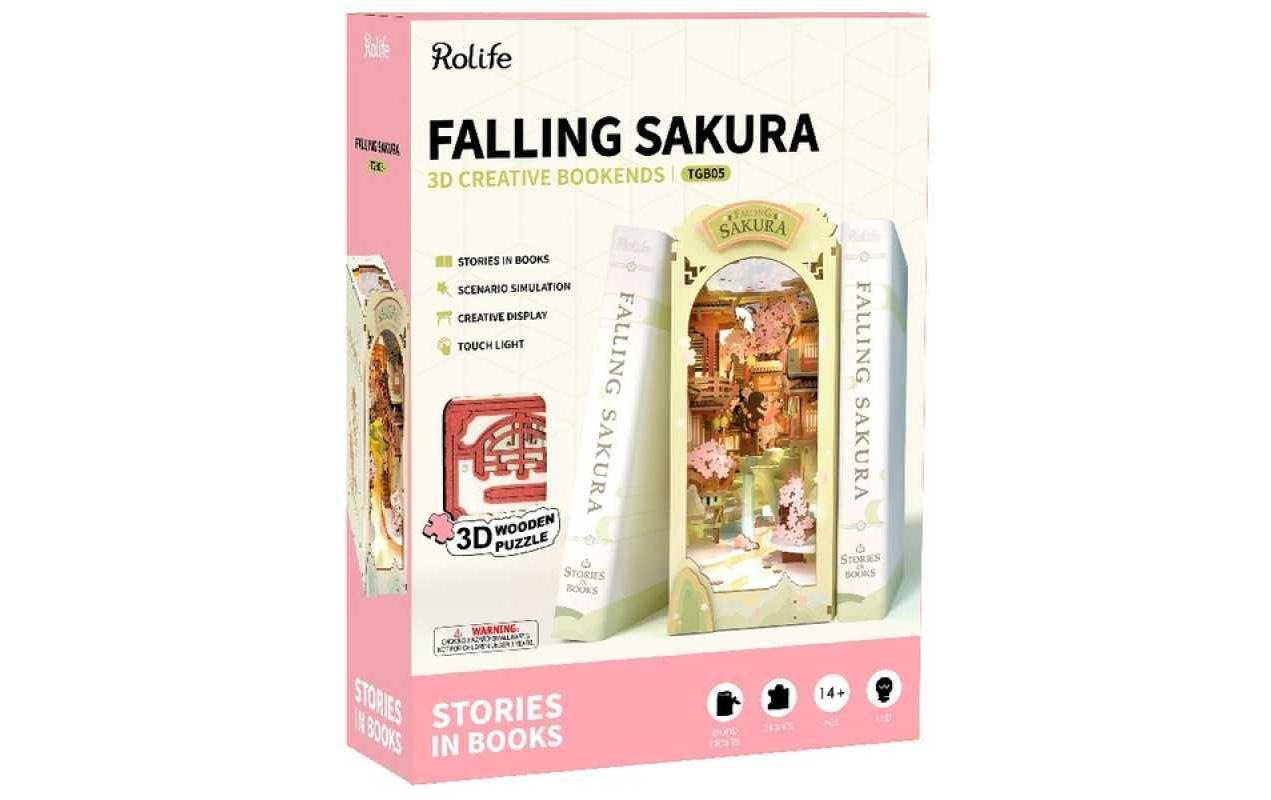 Puzzle »RoboTime Book Nook Falling Sakura«, (240 tlg.)