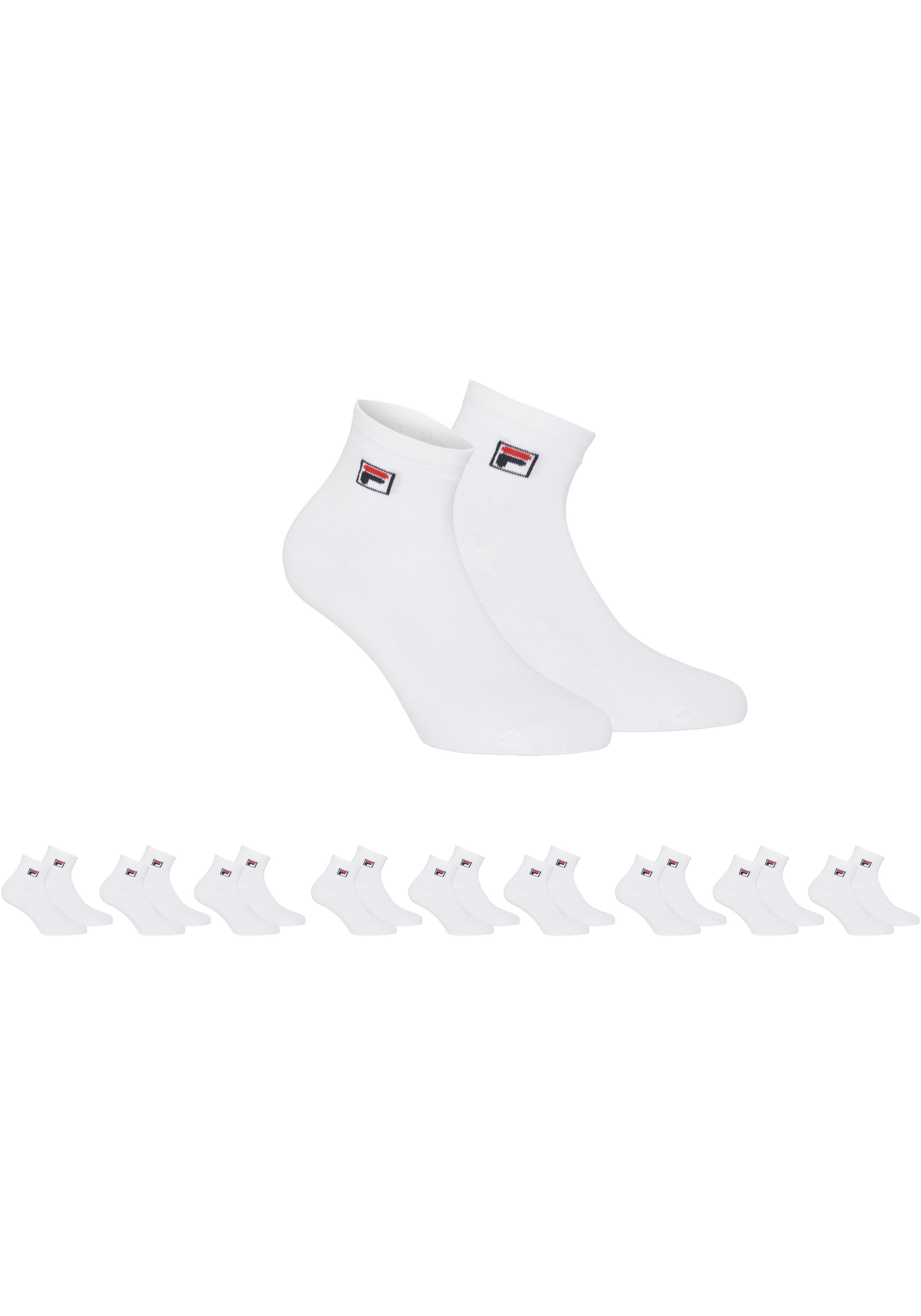 Fila Kurzsocken »UNISEX QUARTER PLAIN SOCKS«, (9 Paar), mit Logo-Schriftzug