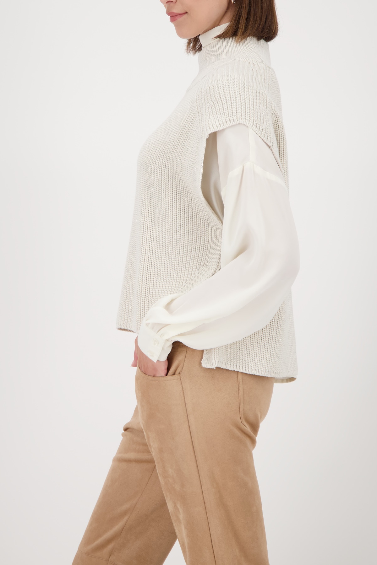 Monari Pull-over Regular fit mit Stehkragen