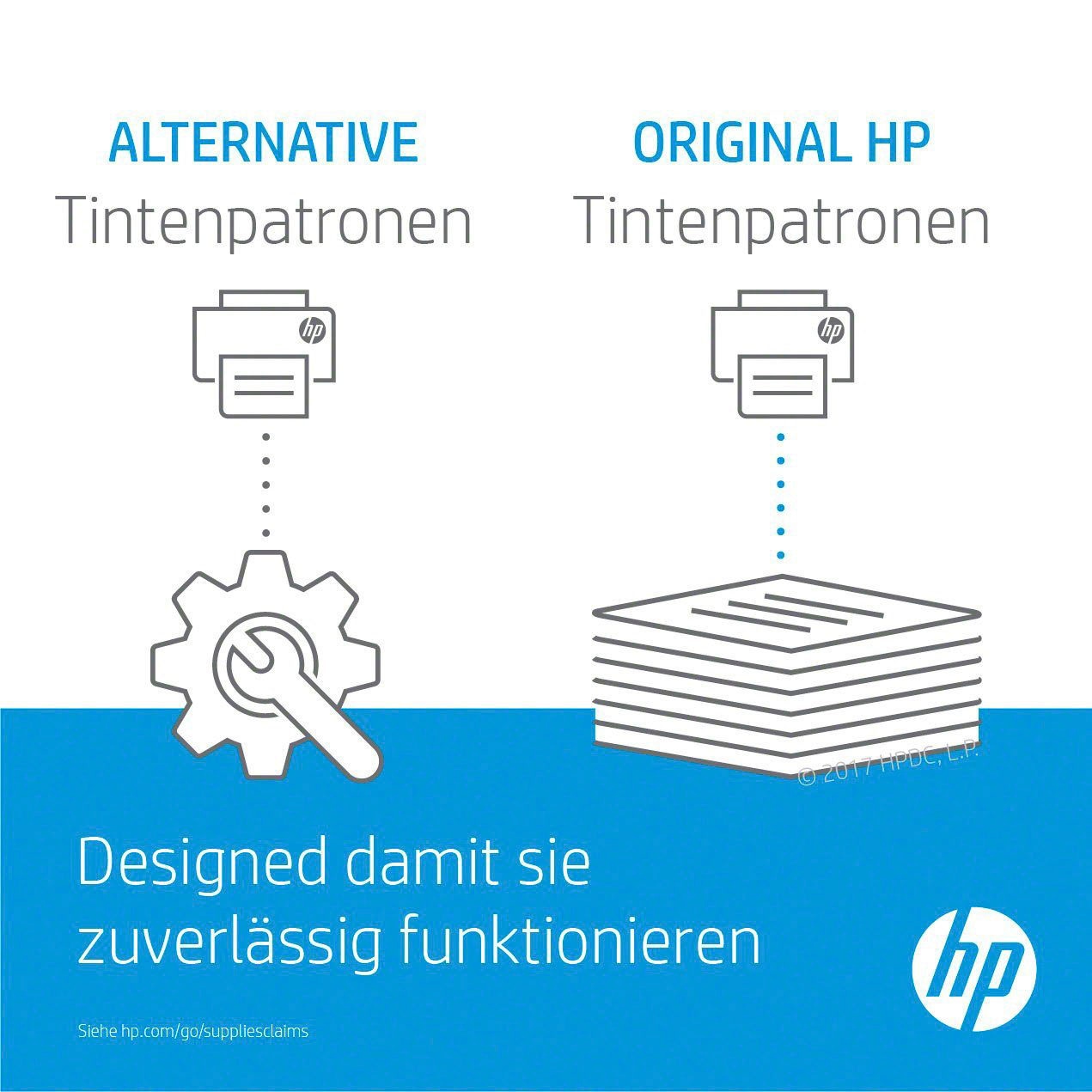 HP Tintenpatrone »62XL«, (1 St.), original Druckerpatrone 62 schwarz XL
