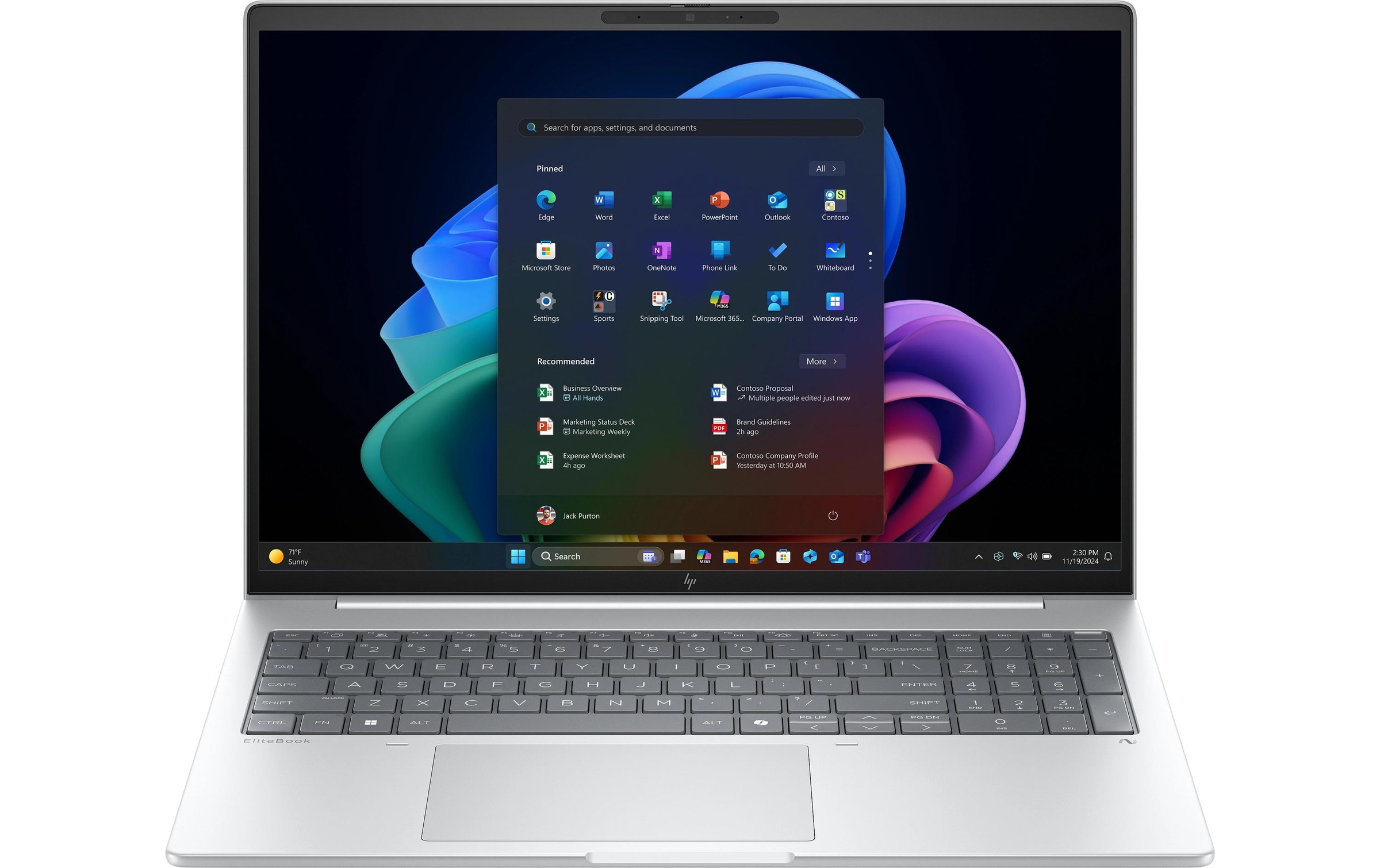 Image of HP Business-Notebook "EliteBook 8 G1a 16 Next Gen AI PC AD4F9ET" / 16 ″ AMD Ryzen Radeon