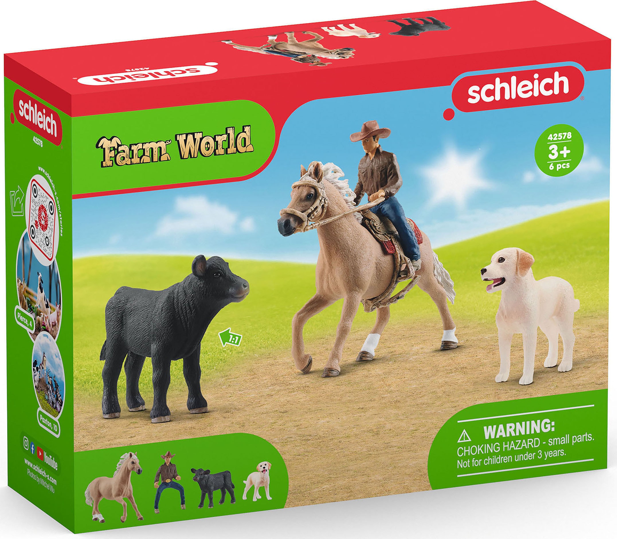 Schleich® Spielfigur »FARM WORLD, Westernreiten (42578)«